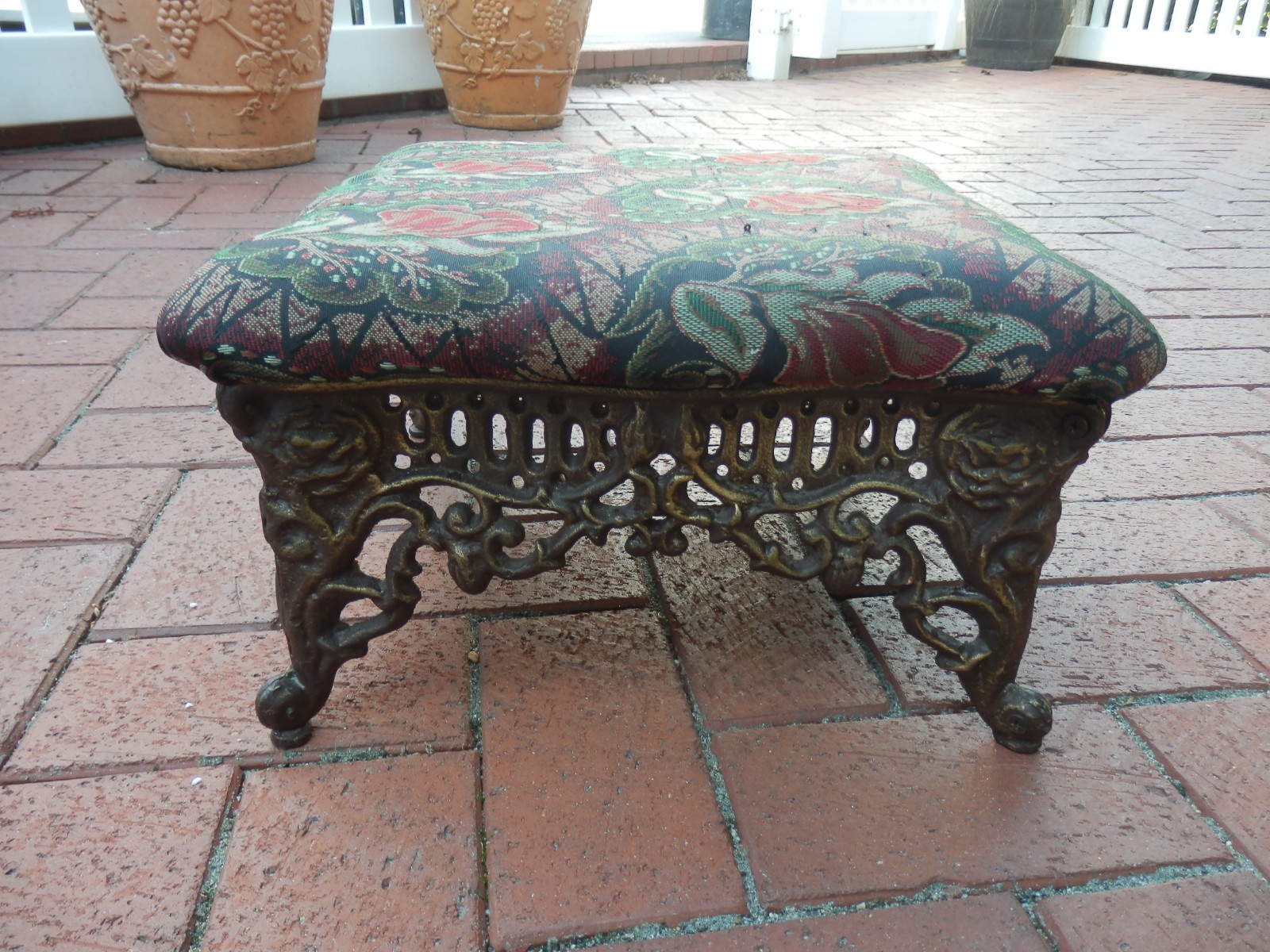 Vintage Cast Iron Footstool 14″ x 9″