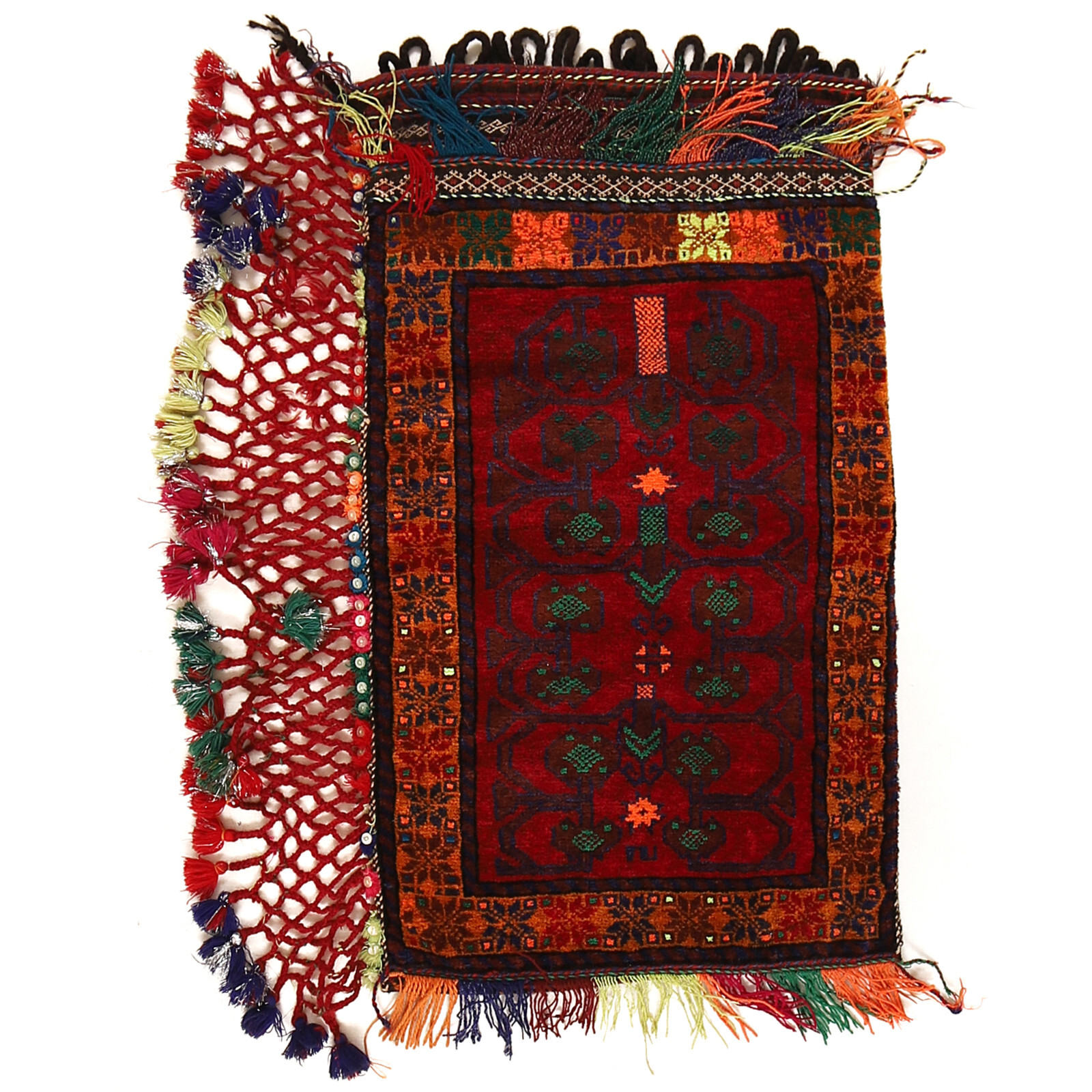 Afghan Handmade Wool Area Rug Traditional Tribal Baluchi Cushion 1’7×3’ft-R22368