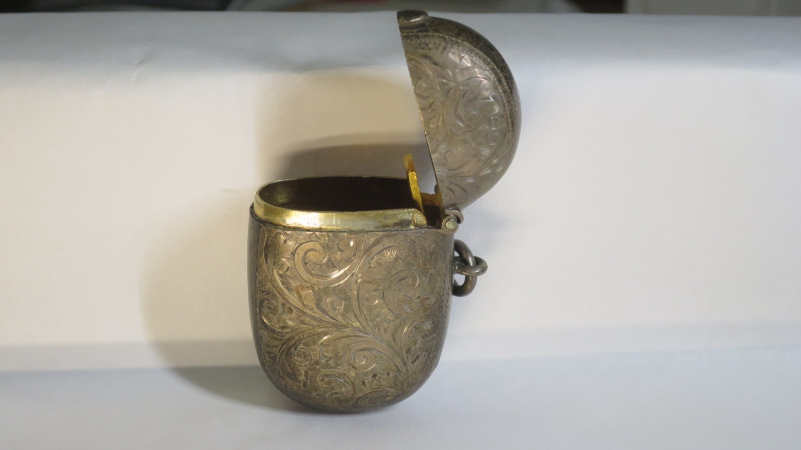 Antique Sterling Silver Match Safe Vesta Repousse Art Nouveau