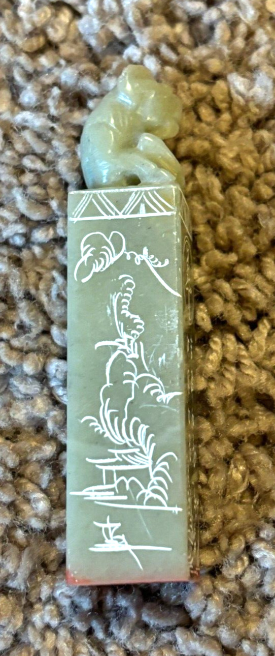 Vintage Chinese Porcelain Ink Set Dragon Pot Soapstone Antelope Stamp – Michael