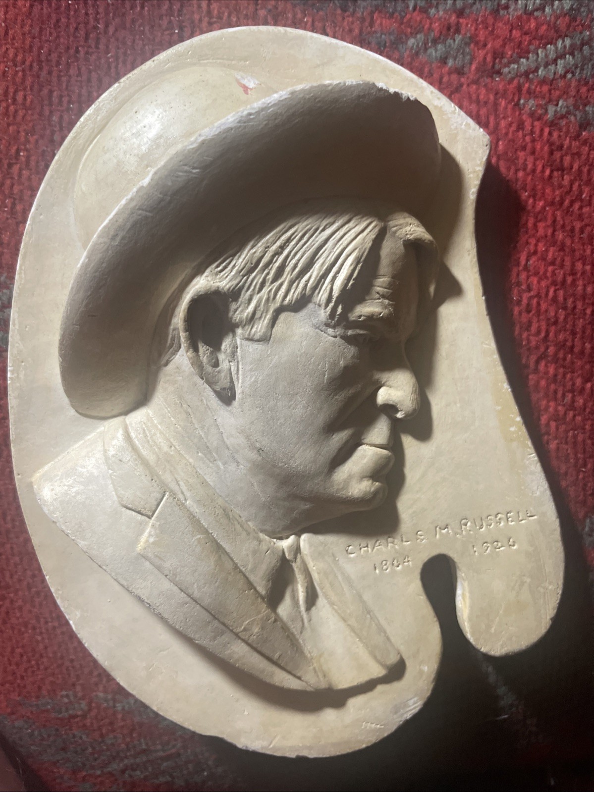 Vintage Charles M Russell Chalk Sculpture. VERY RARE! Shows Life From 1864-1926
