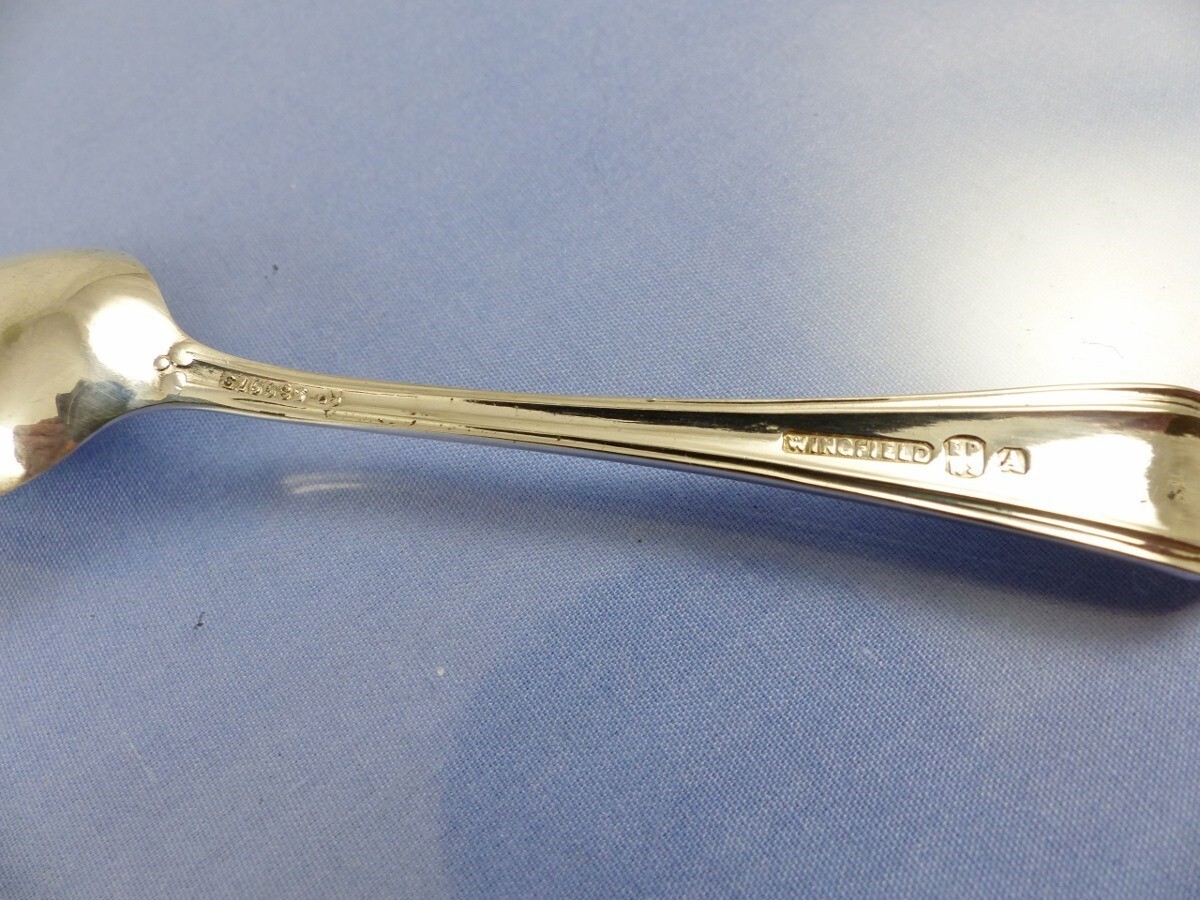 unknown SCROLL TOP DEMITASSE SPOON WINGFIELD BRAND BY THOMAS TURNER & CO