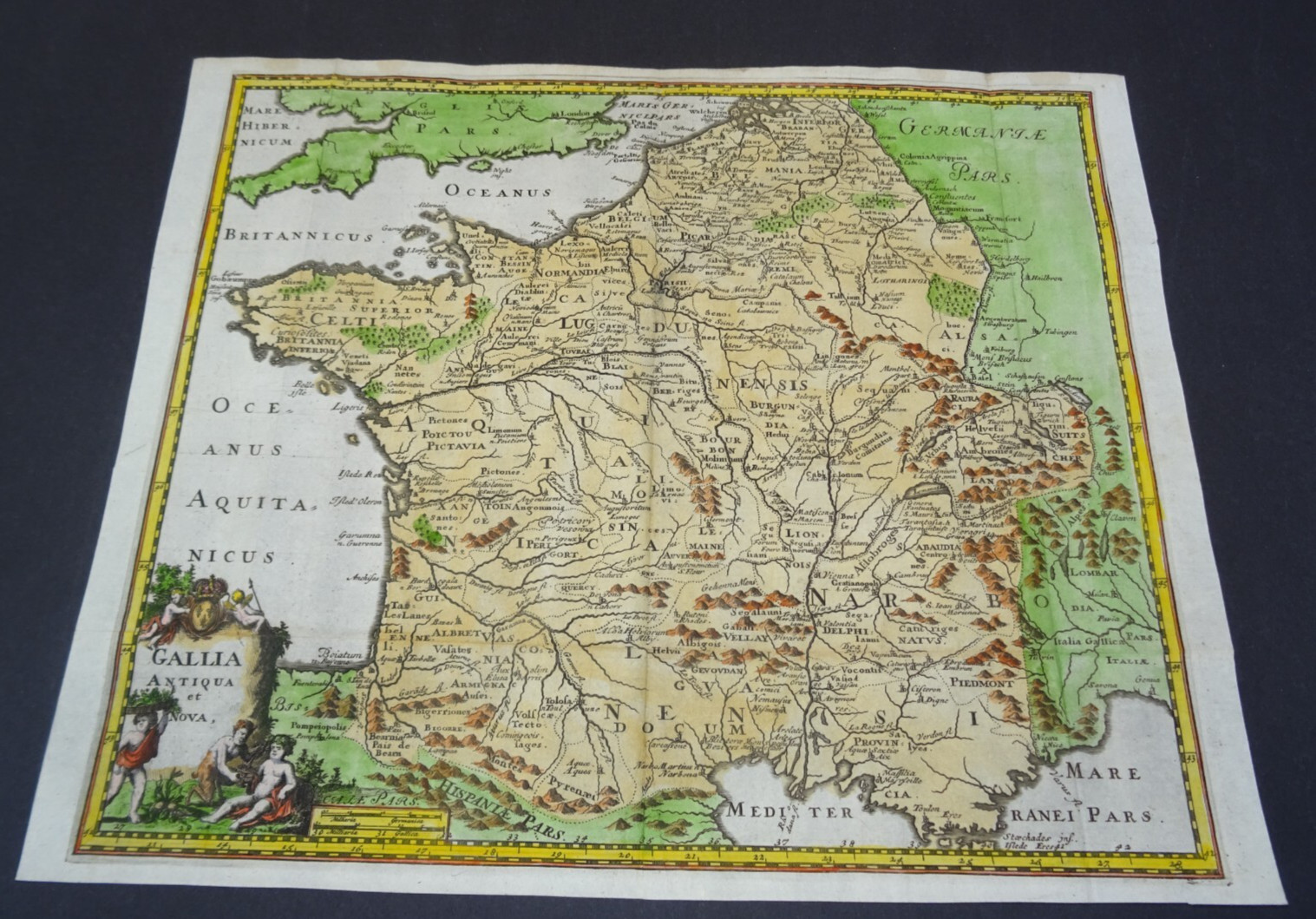 Antique Map of France by Philipp Cluver 1697