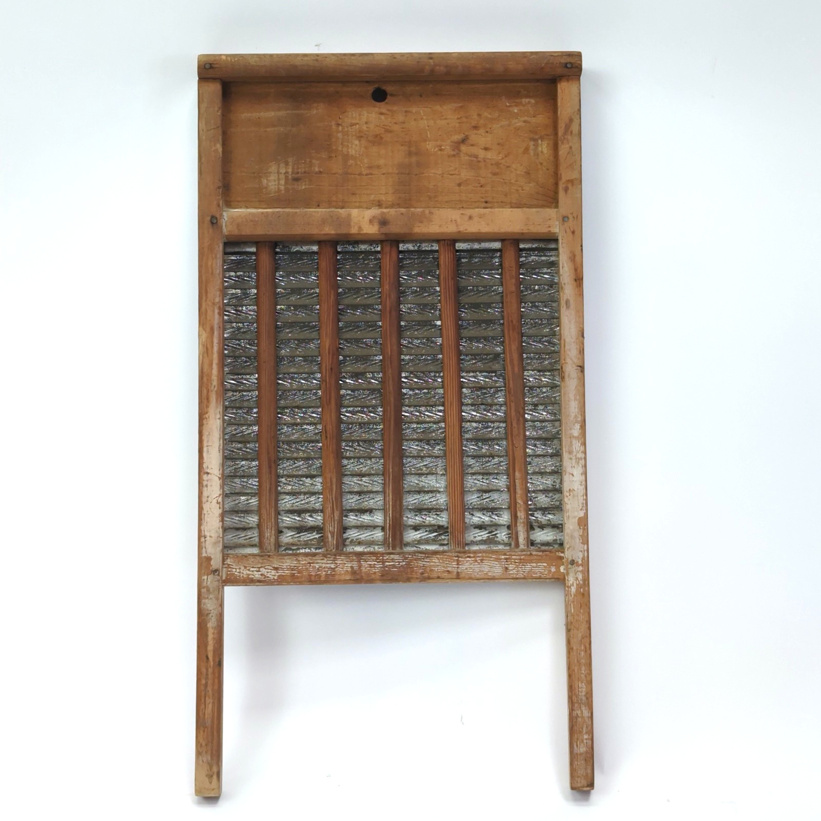 Vintage Larson Ladder Wooden Washboard Corrugated Wash Surface Instrument Prop
