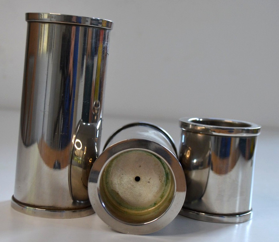 Silver Plated Candlestick Single Tapered Candle & Tealight Holder H10cm 4in