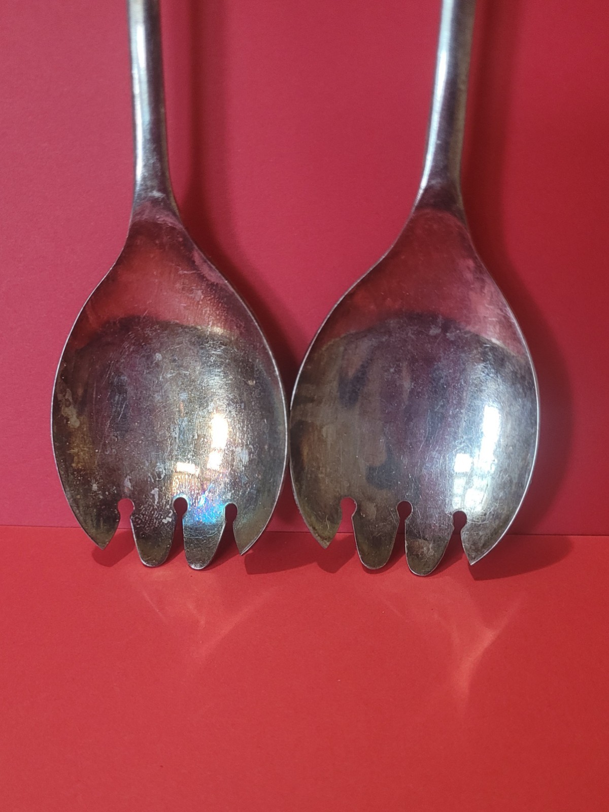 Sheffield England Fork Serving Set – 2 by Eisenberg Lozano 9.5” Silver Plate