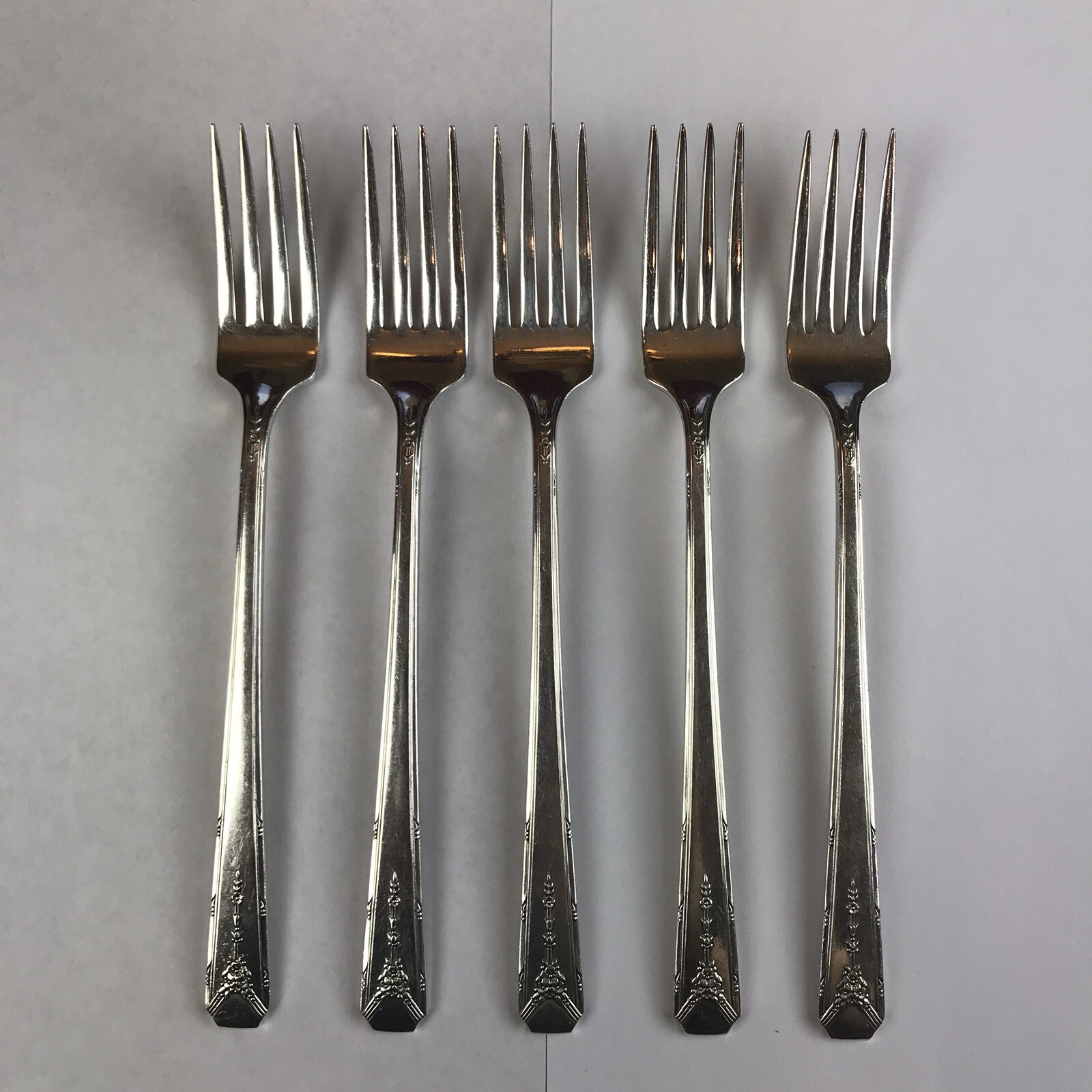 Five Long Forks Milady Oneida Community 1940 Silverplate
