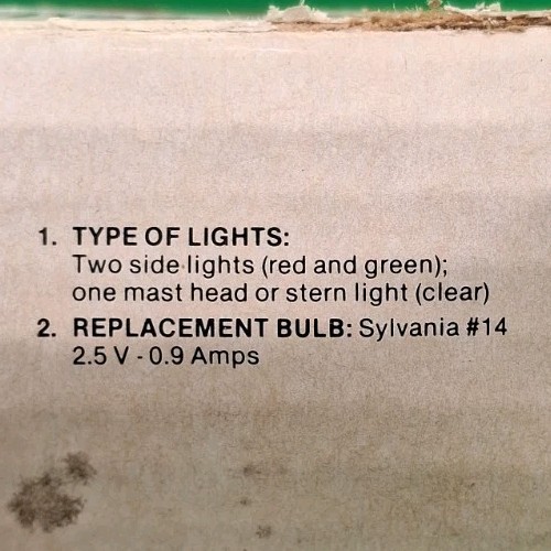 VTG Recmar Self-contained Boat Navigation Lights battery powered Clear/Red/Green