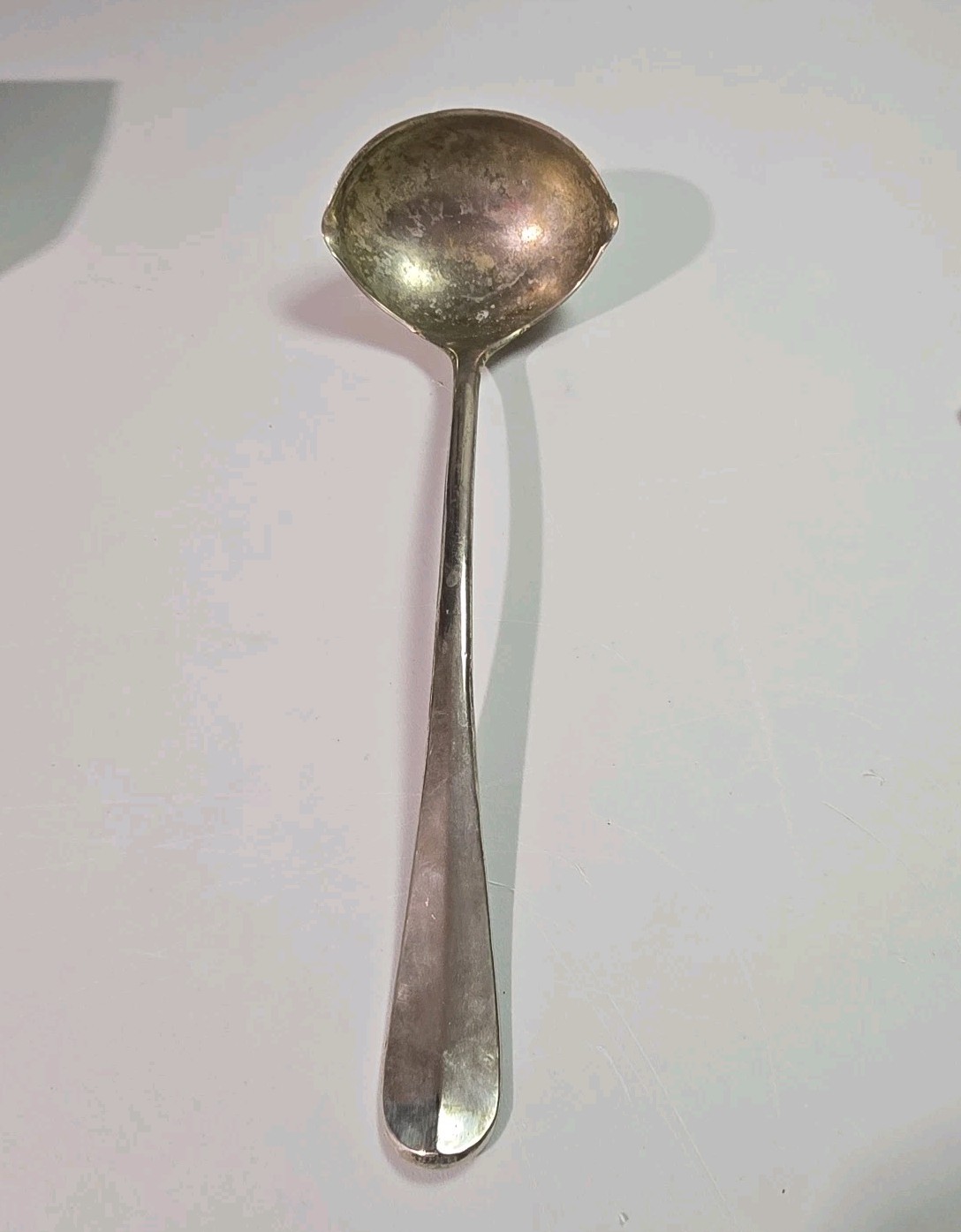 Vintage Leonard Silverplate 13″ In Ladle with Double Pour Spout. ITALY