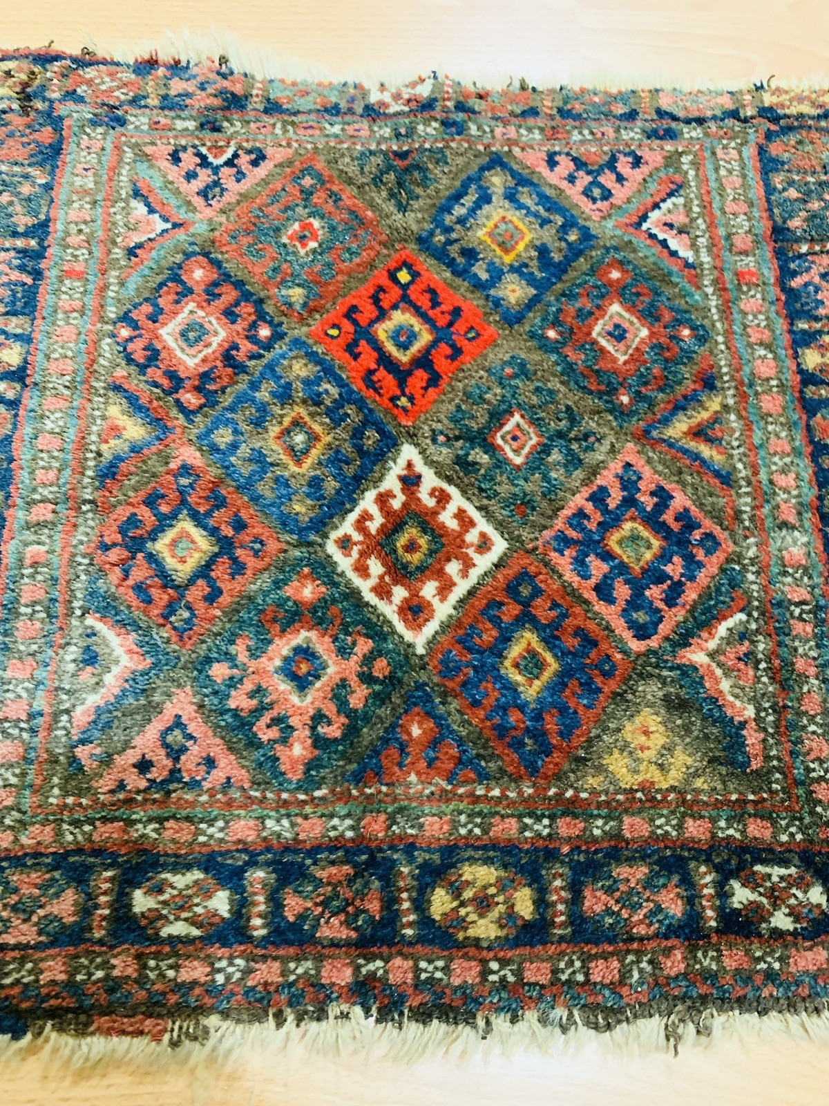 antique hand made kurdish saddle bag face size 56x53cm