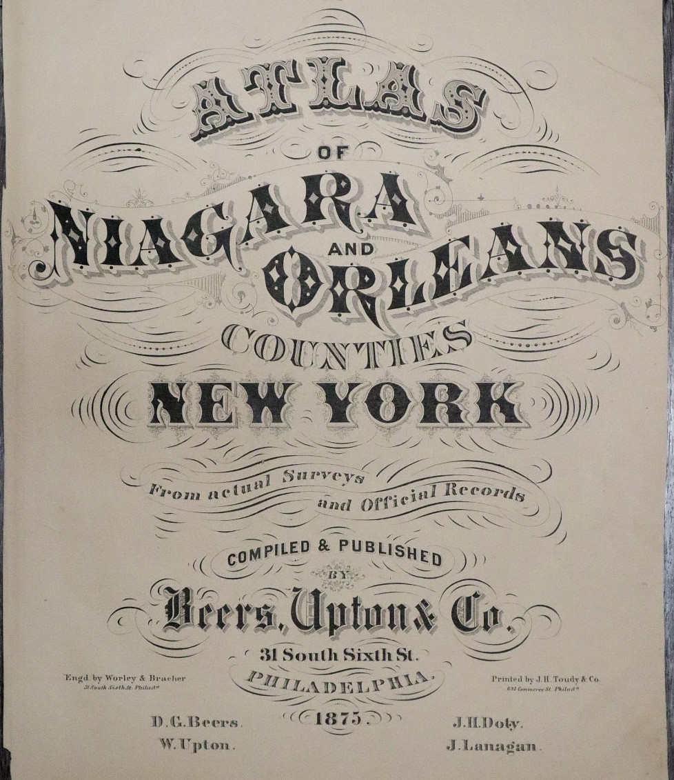 1875 Plat Map ~ Lewiston, Niagara County, New York / Sanborn (14×16)-#06