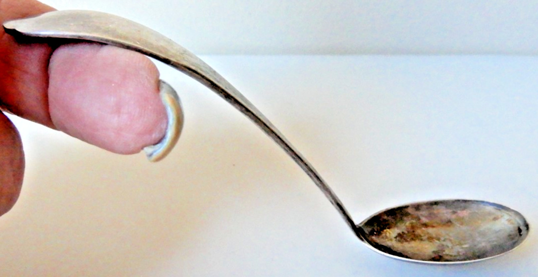 .835 Silver Condiment Jar Spoon Jakob Grimminger, Schwabisch Gmund Germany c1920