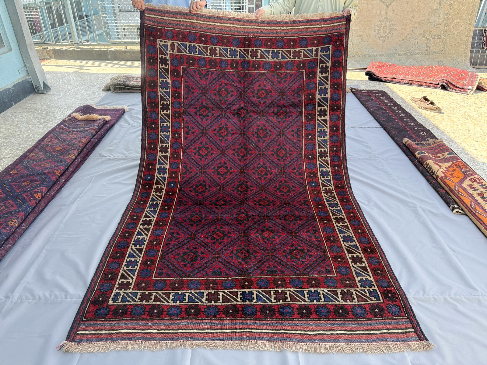 Hand Knotted Afghan Baluchi Area Rug 5×8 ft Antique Persian Style Tribal Carpet