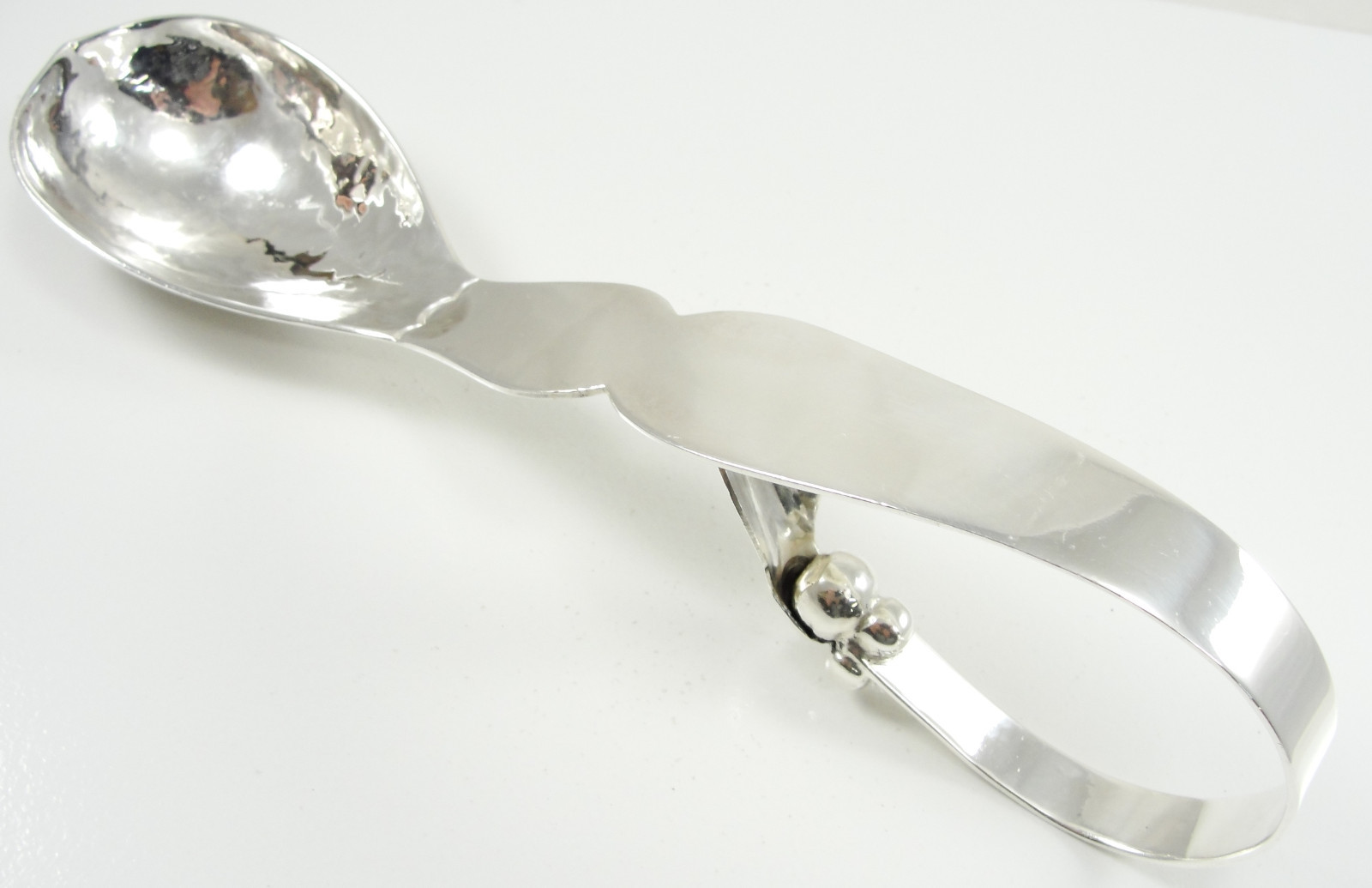 Sanborn Sterling Silver Serving Spoon Ladle Curved Handle No Monogram Mexican