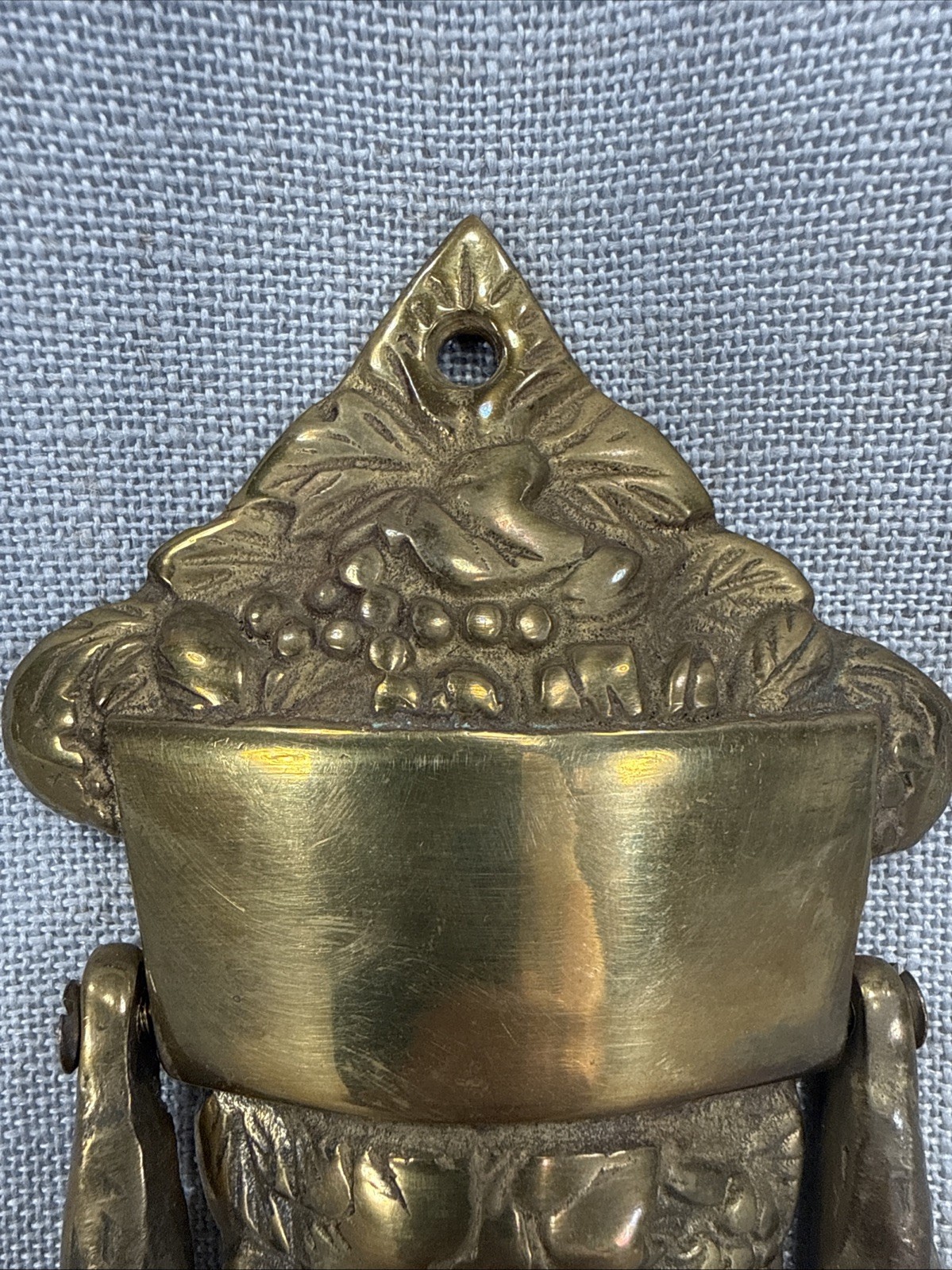 Vintage Door Knocker Solid Brass Grecian Greek Roman Goddess 7 1/8″ 1 lb