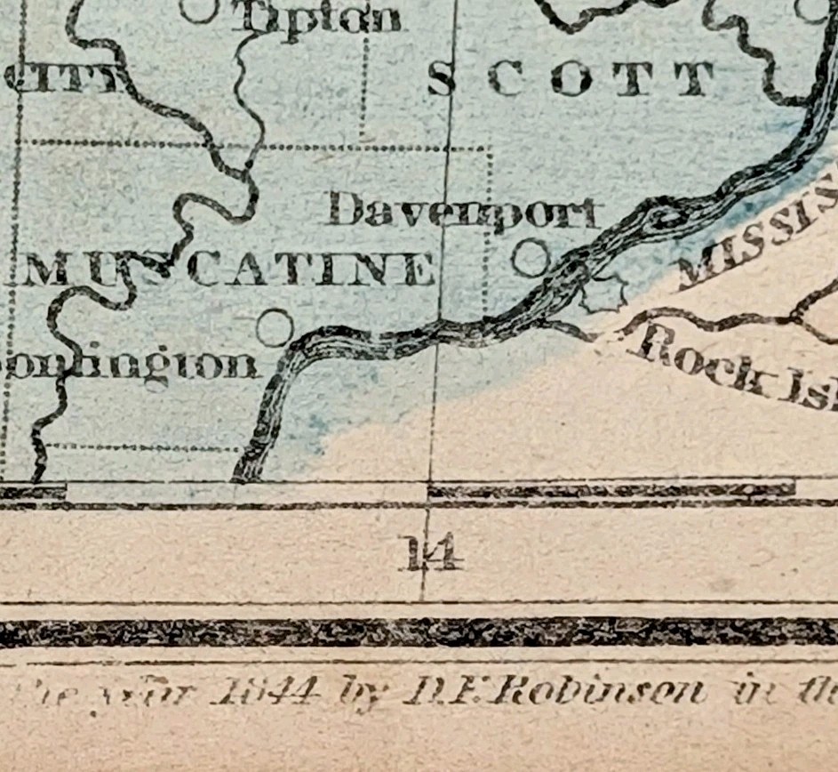 1844 Michigan Wisconsin Map ORIGINAL – Lake Superior Upper Peninsula ANTIQUE