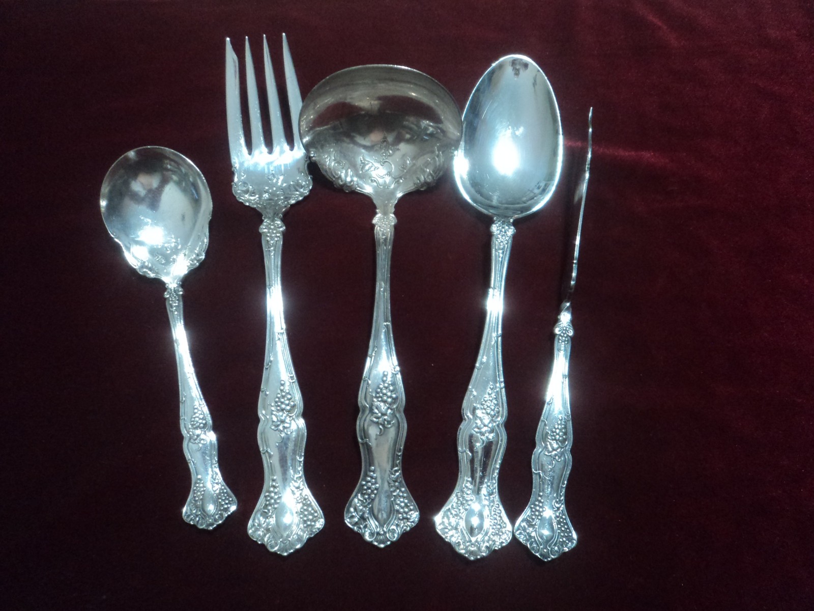 Silverplate Flatware Lot of 5pc Hostess Set 1847 Rogers Vintage 1904