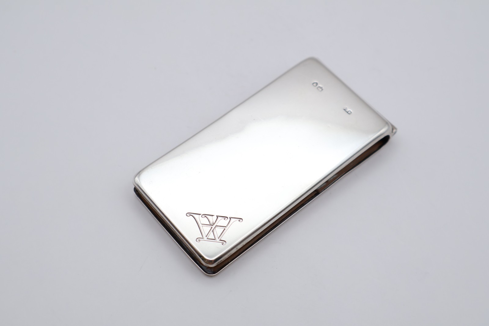 Antique Victorian Sterling Silver Slim Sprung Card Case Hallmarked London 1889