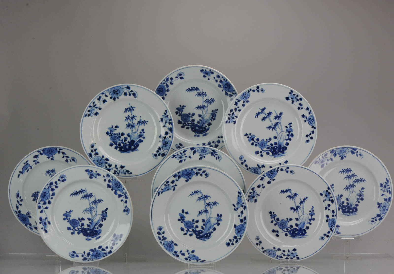 #9 Antique Chinese Porcelain 18th C Yongzheng/Qianlong Period Blue White…
