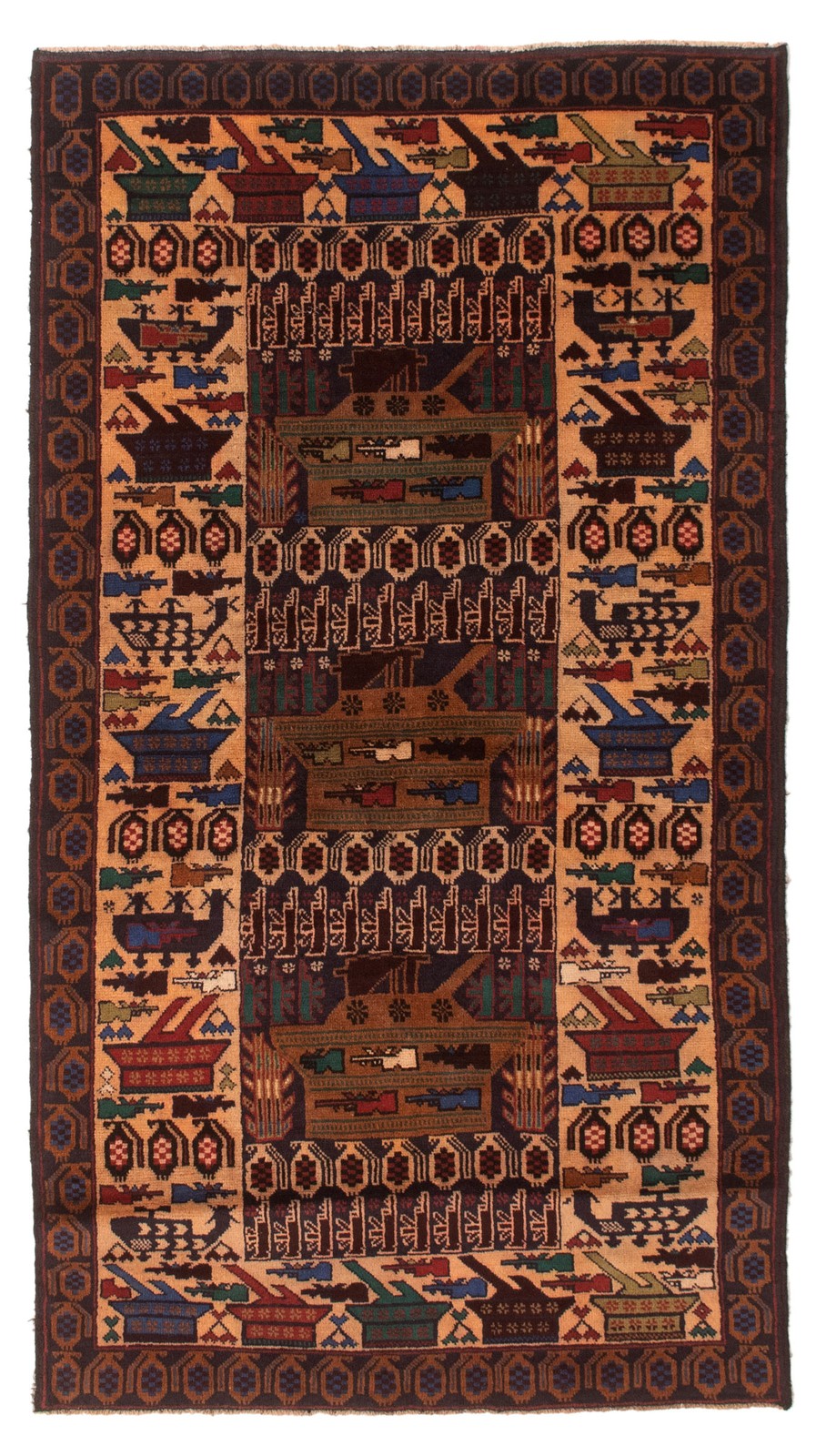 Traditional Vintage Hand-Knotted Area Rug 3’8″ x 6’11” Oriental Wool Carpet