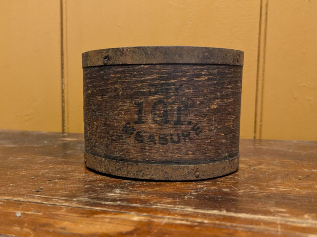Set of 4 Antique WOOD Grain MEASURE 5.5″-11″ Signed E.B. FRYE NH Early Primitive