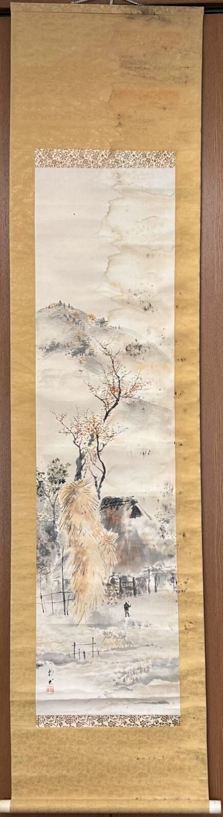 Japanese hanging scroll，Hand Painting,Early Showa period#Z1763