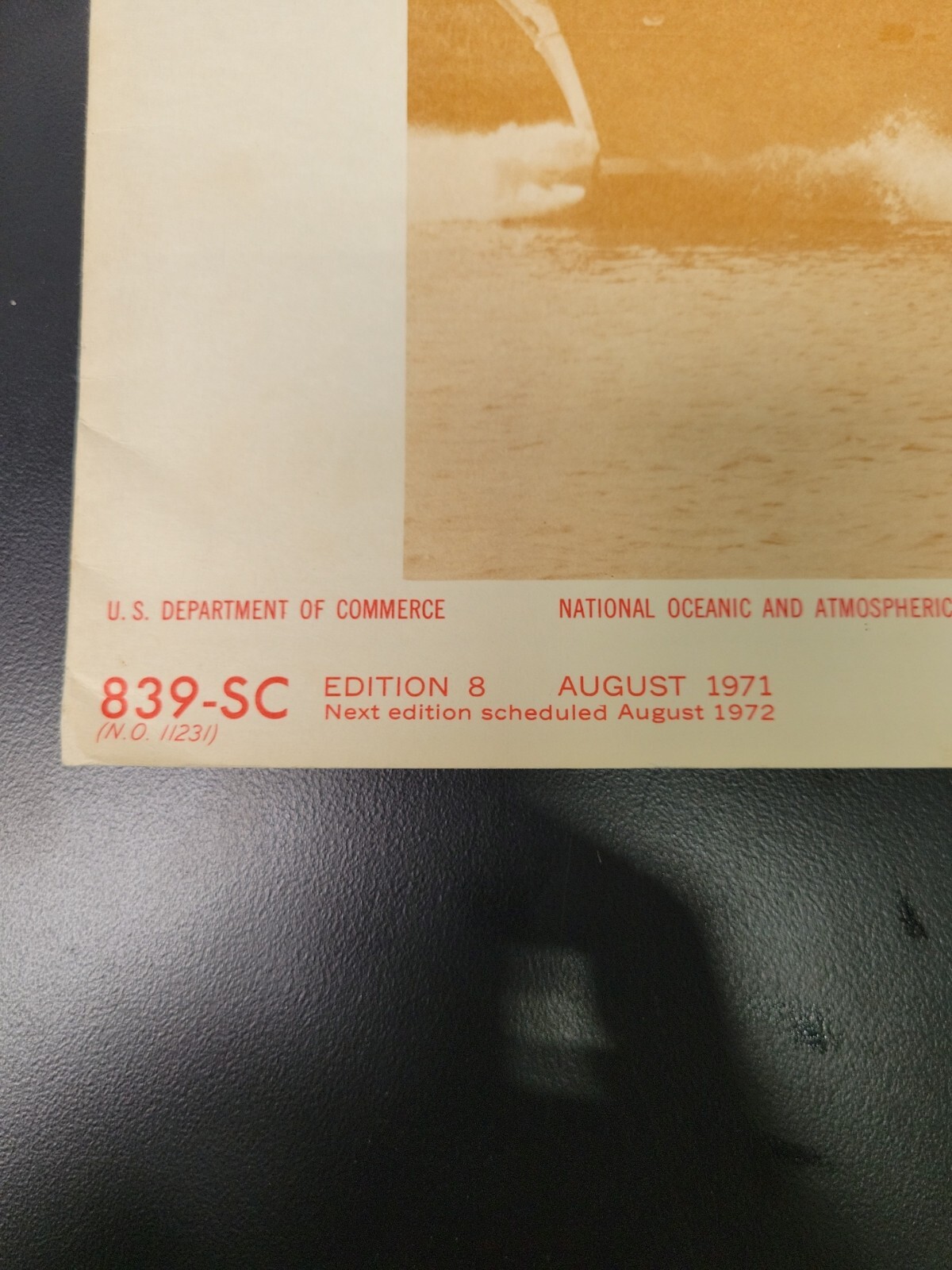 NAUTICAL NAVIGATIONAL CHART # 839-SC BEAUFORT RIVER TO ST. SIMONS SOUND-SC & GA