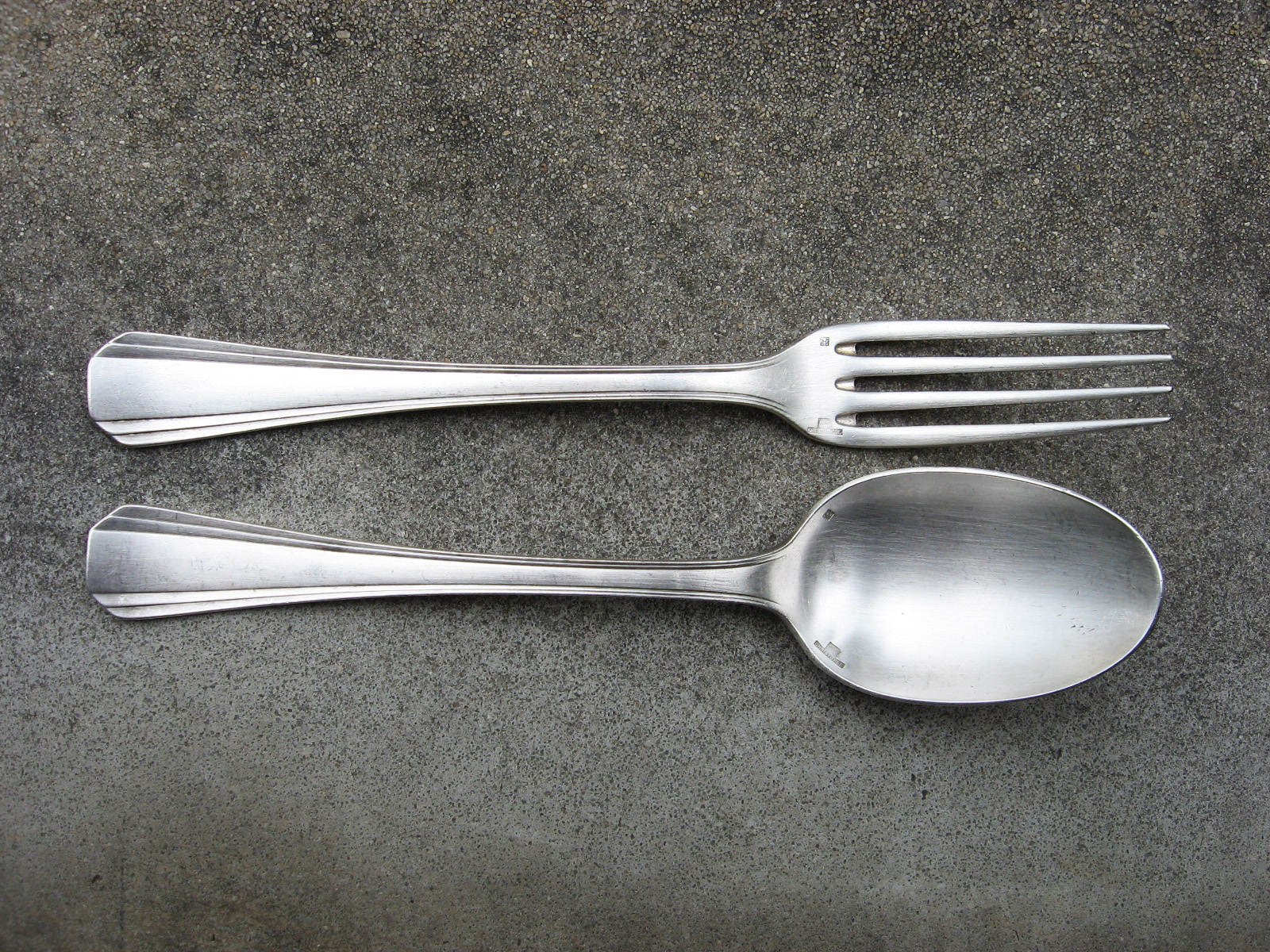 1 Fork And 1 Spoon Metal Silver Model Boreal Christofle 8 1/8in