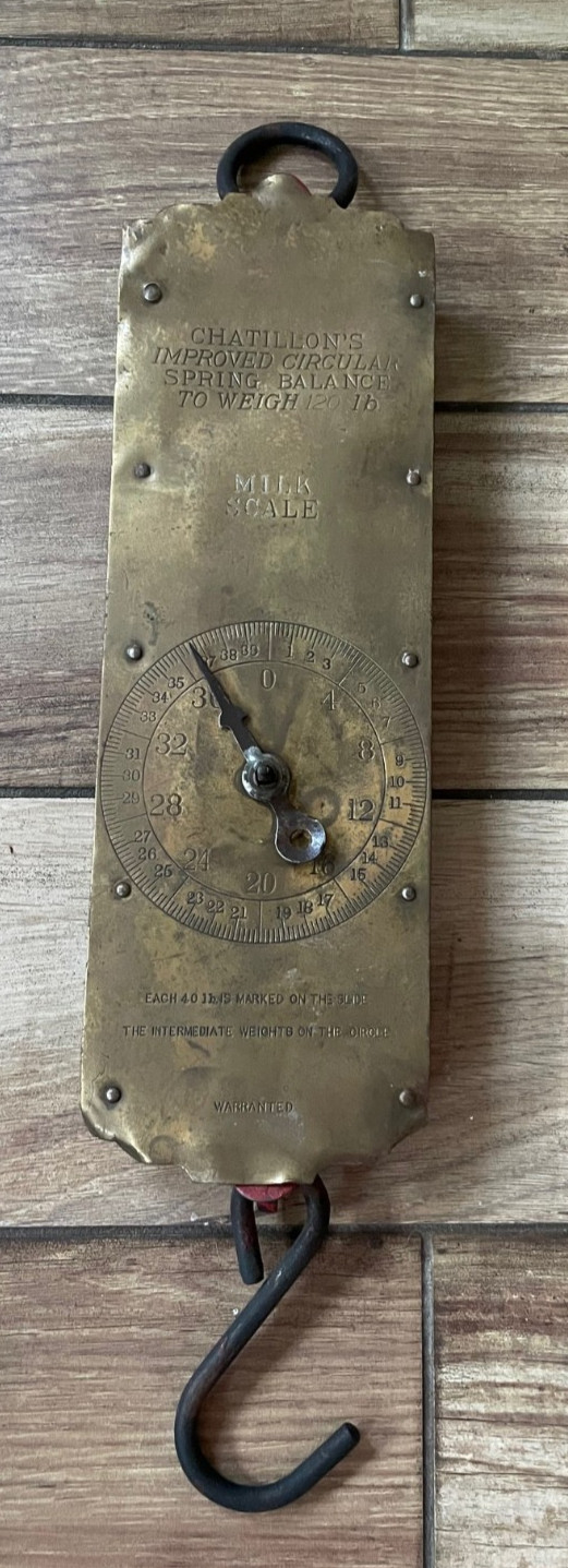Chatillon’s Improved Circular Spring Balance Milk Scale 120 lb.