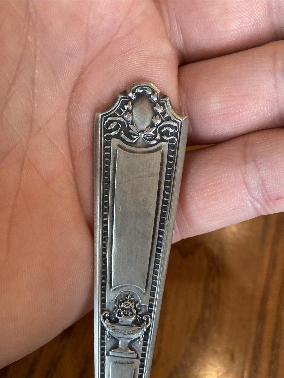 Antique Wallace 1904 Regal REX Pattern Pure SilverPlate Cold Meat Serving Fork