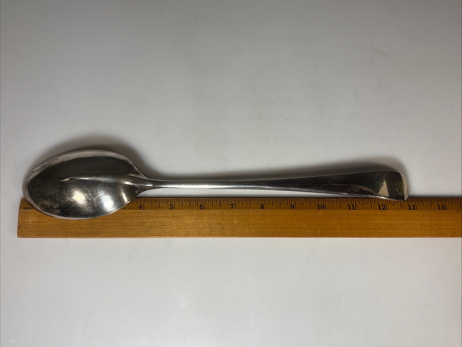 Large Silverplated Serving Spoon 12.75” Long Made In Hong Kong