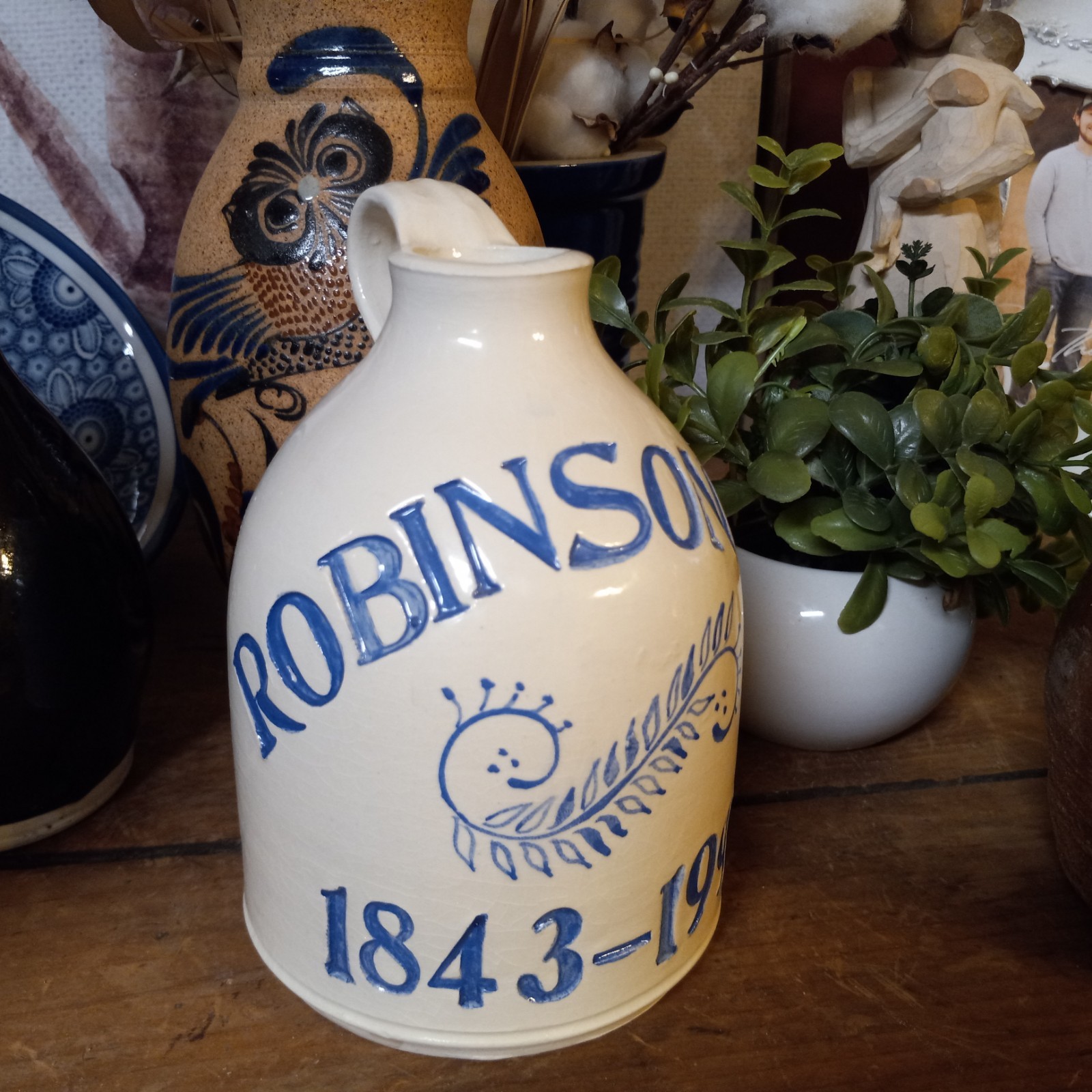 VTG Robinson IL Illinois American Art Pottery Sesquicentennial Jug *Limited Ed.