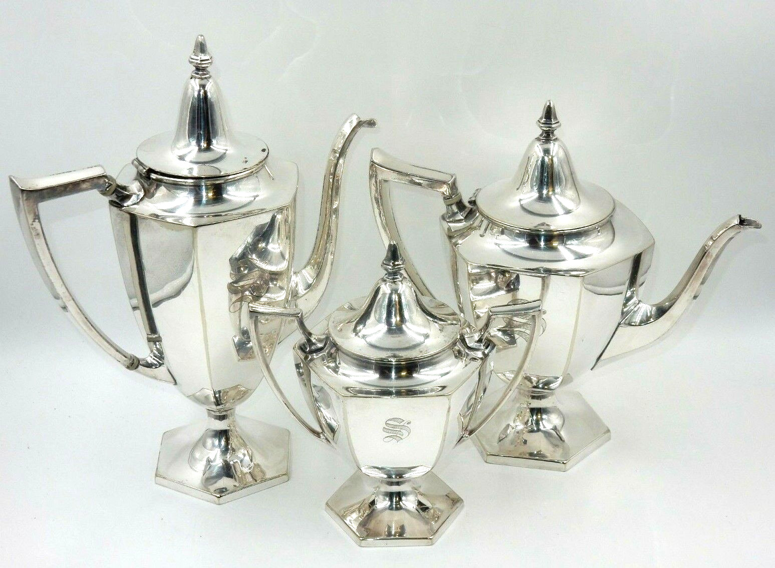 MERIDEN SP CO INTERNATIONAL SC #289 VICTORIAN SILVERPLATE TEA SET