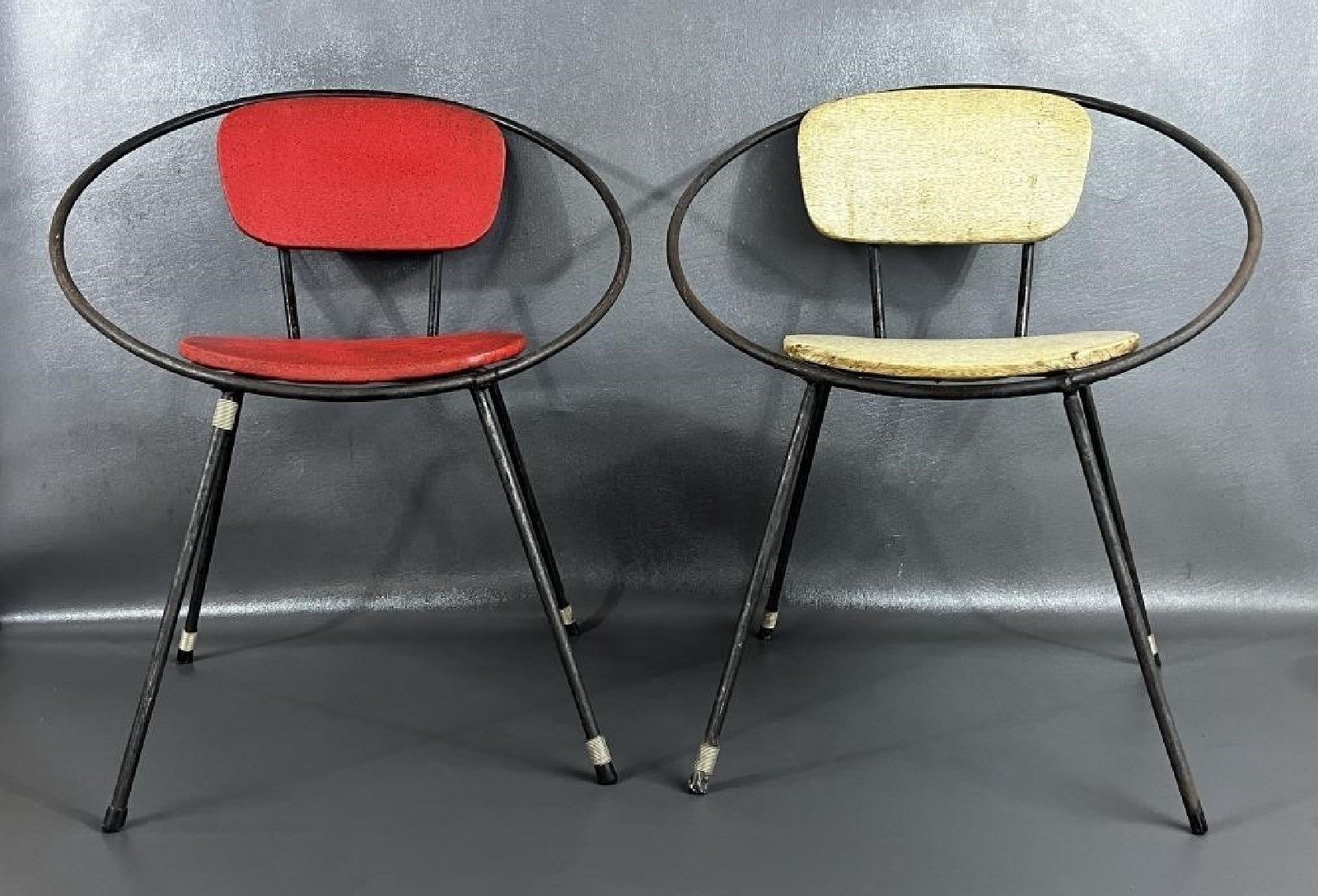 Vintage Child Children’s Hoop Chairs Lot Of 2 MCM Mid Century Made In USA