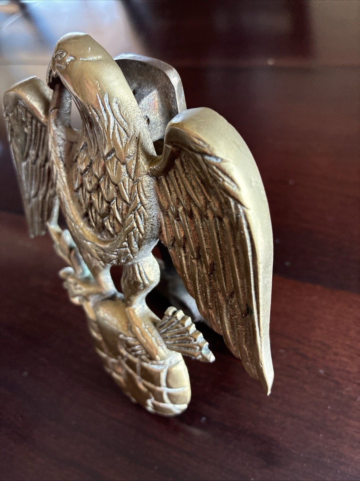 VNTG/Penco/Brass American Eagle Door Knocker/Globe/New Bedford MA/Taiwan/1970s