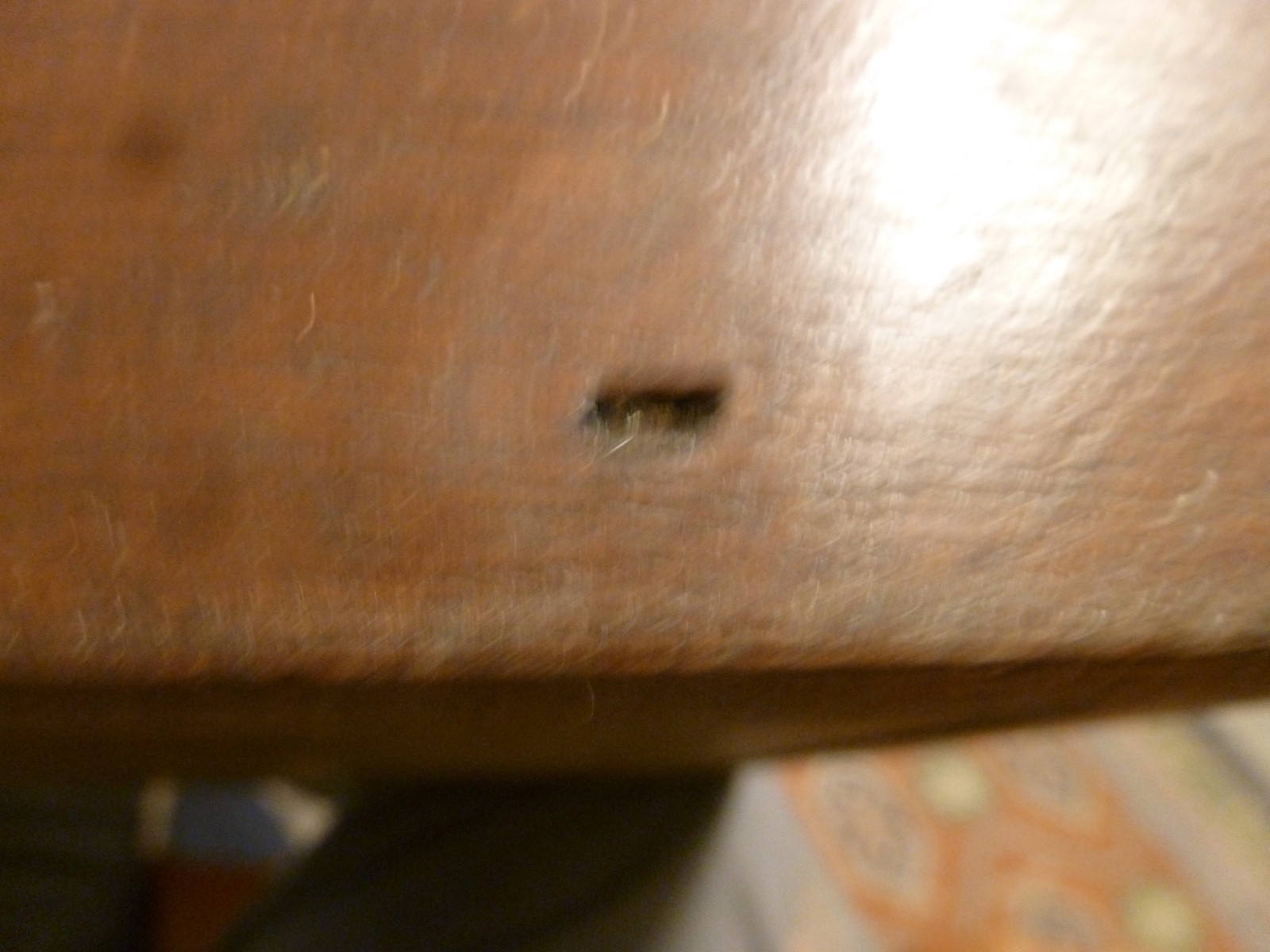 Antique Walnut Document or Valuables Box with Square Nails