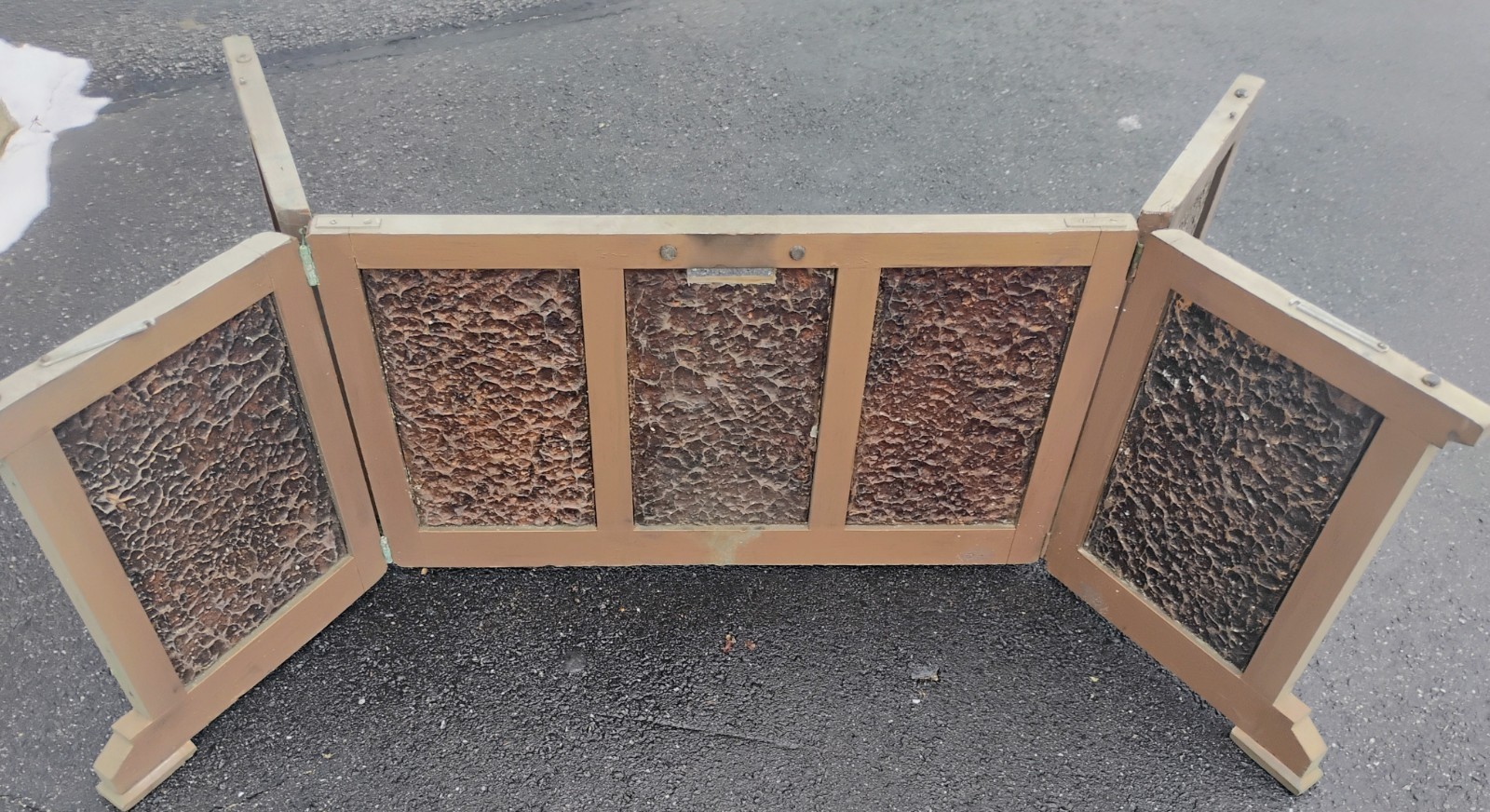 Vintage Funeral Parlor Folding Coffin Casket Stand Bier