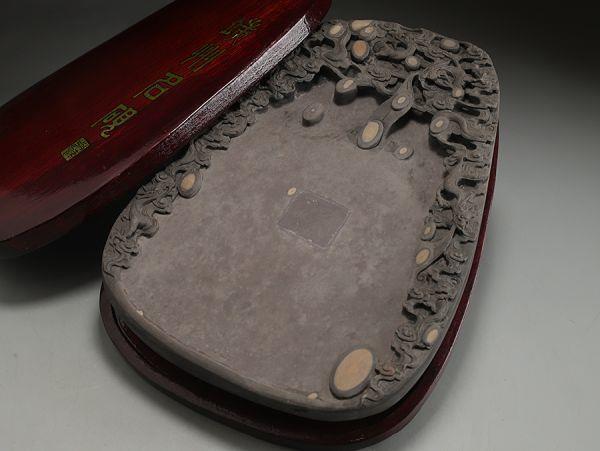 Chinese Old Ink Stone / W 43[cm] 3.4kg / Qing Urn Pot Plate Bowl