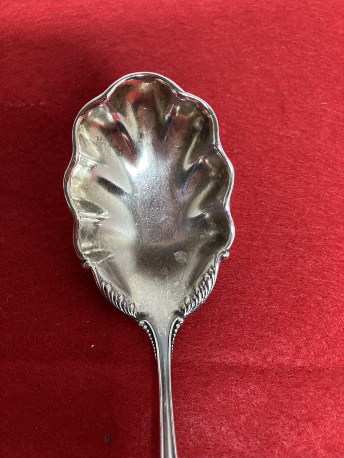Sterling Silver, Small sugar Serving Spoon may be Gorham “Strasbourg”￼