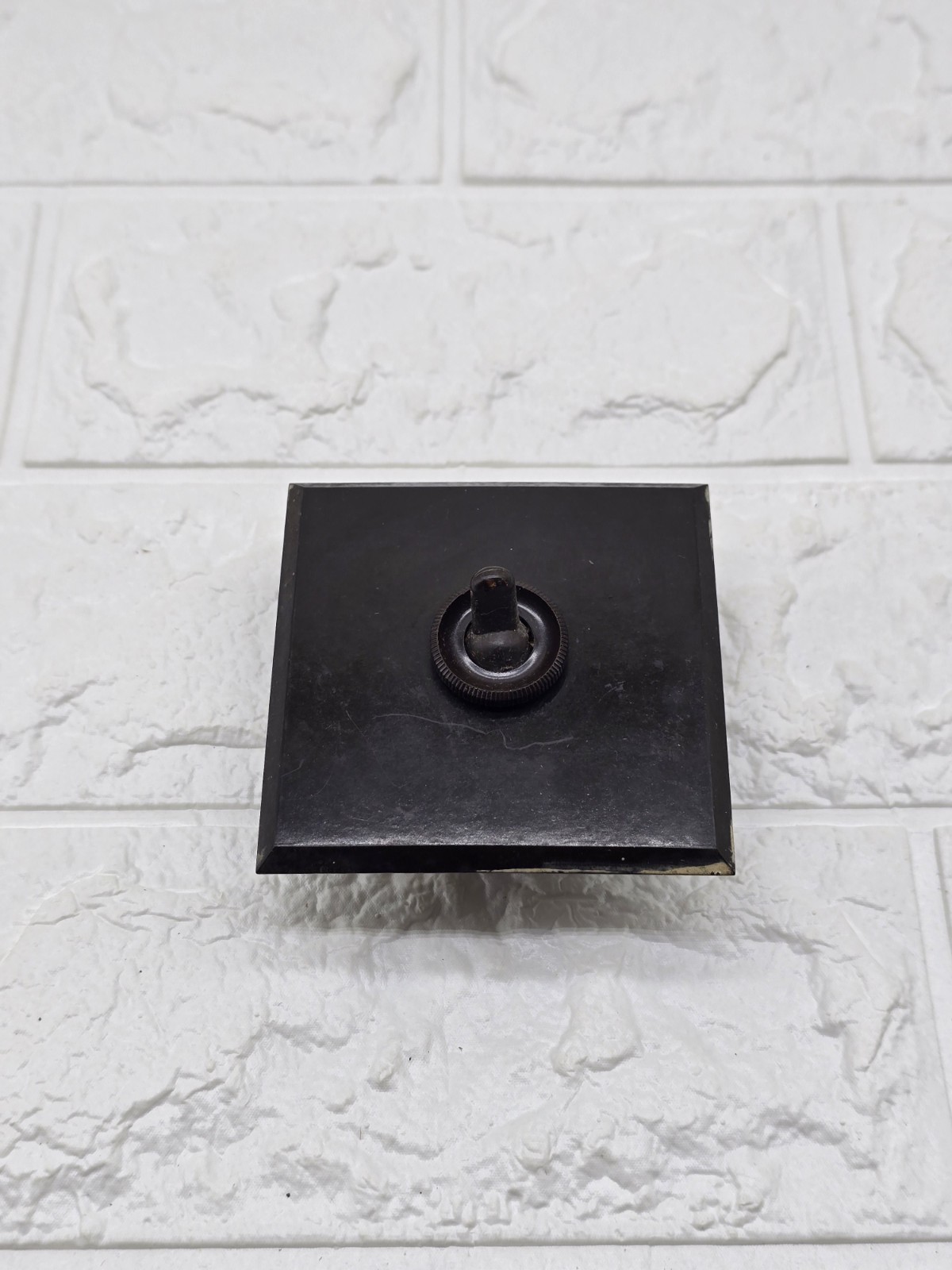 Art Deco Light Switch Plate Toggle Brown Bakelite 5/8amp 1 Way GEC Landor C1930s