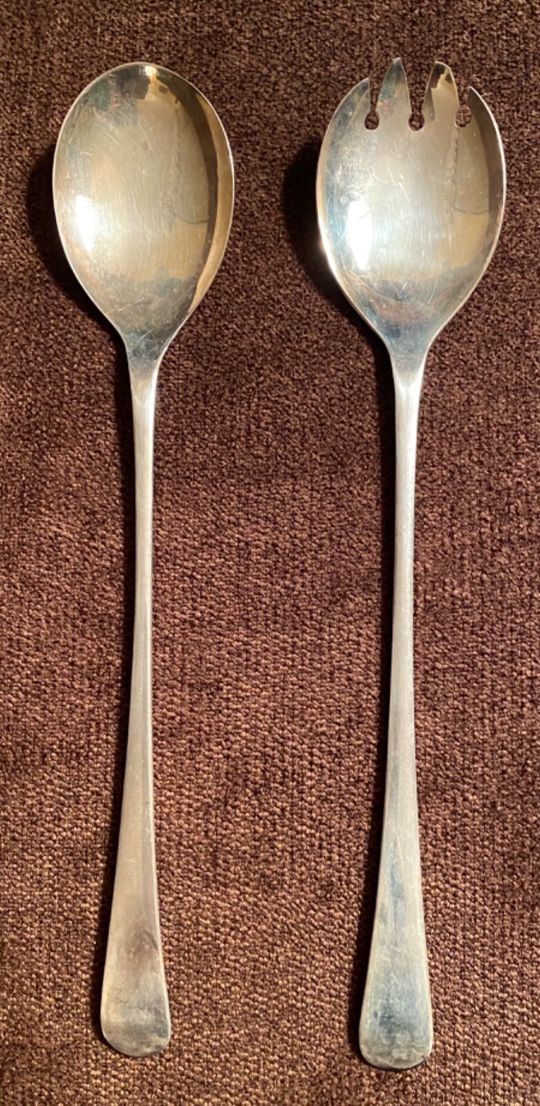 IFS Ltd Silver Salad Serving Set-Fork & Spoon EPNS made in England