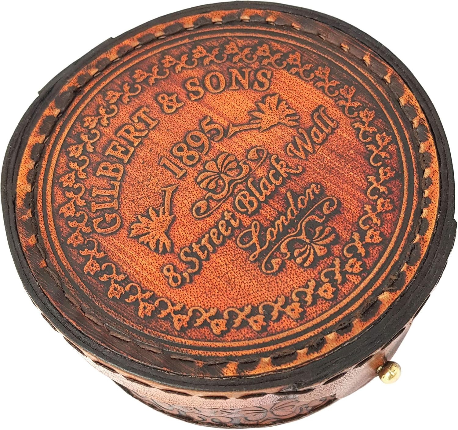 Exquisite Brass & Copper Sundial Compass – Perfect Nautical Gift in Leather Box