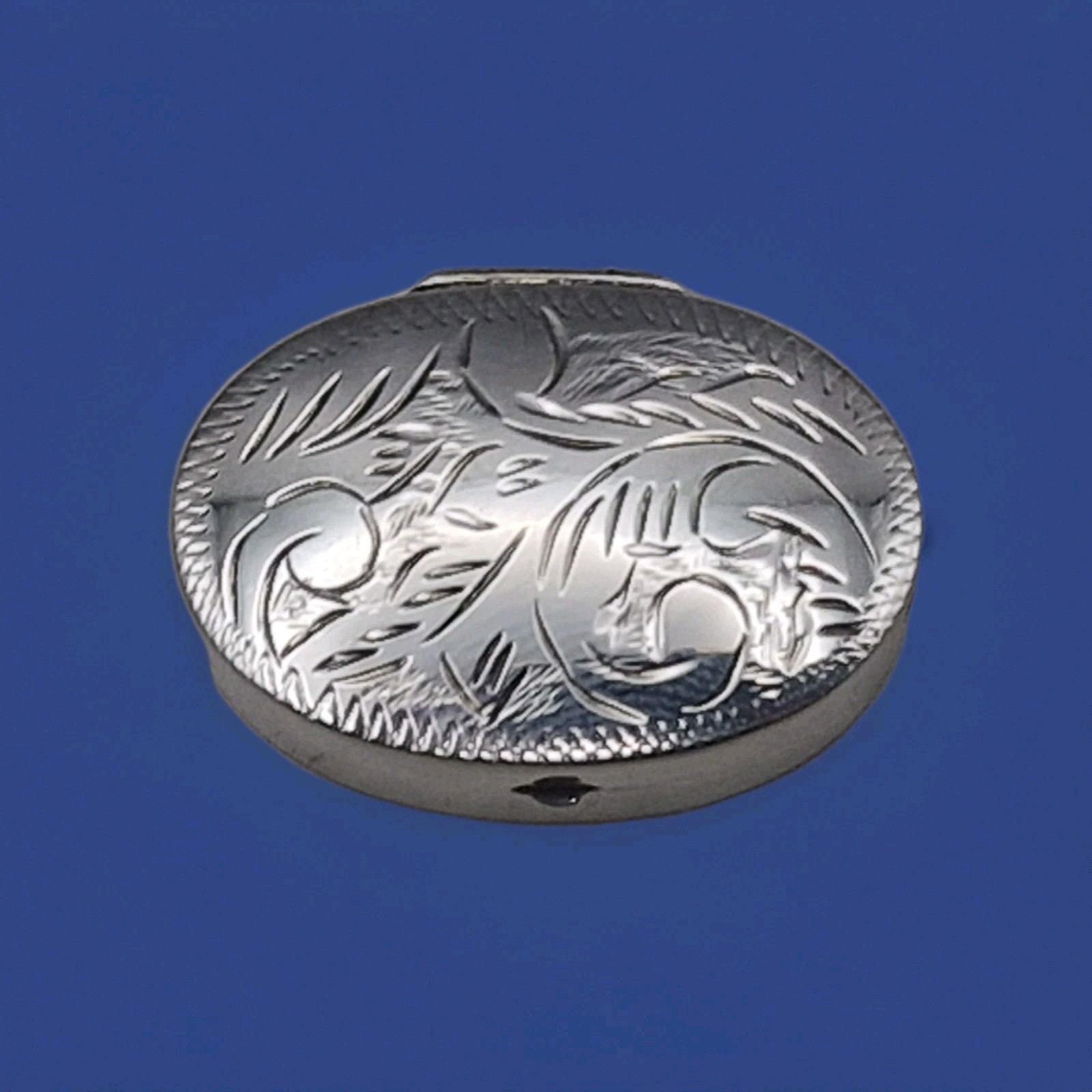 Vintage Sterling Silver Pill Box – Ari D Norman – Hallmarked 925 – Hinged Lid