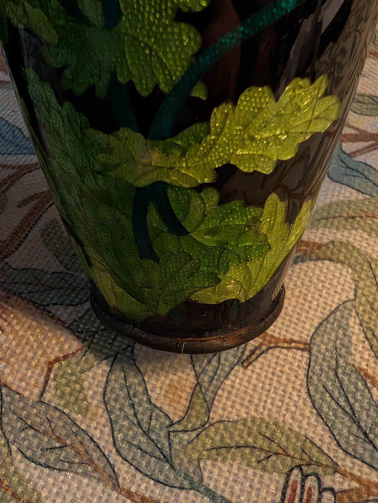 Pair Meiji Ginbari Cloisonné Floral Vases On High Gloss Black Restored