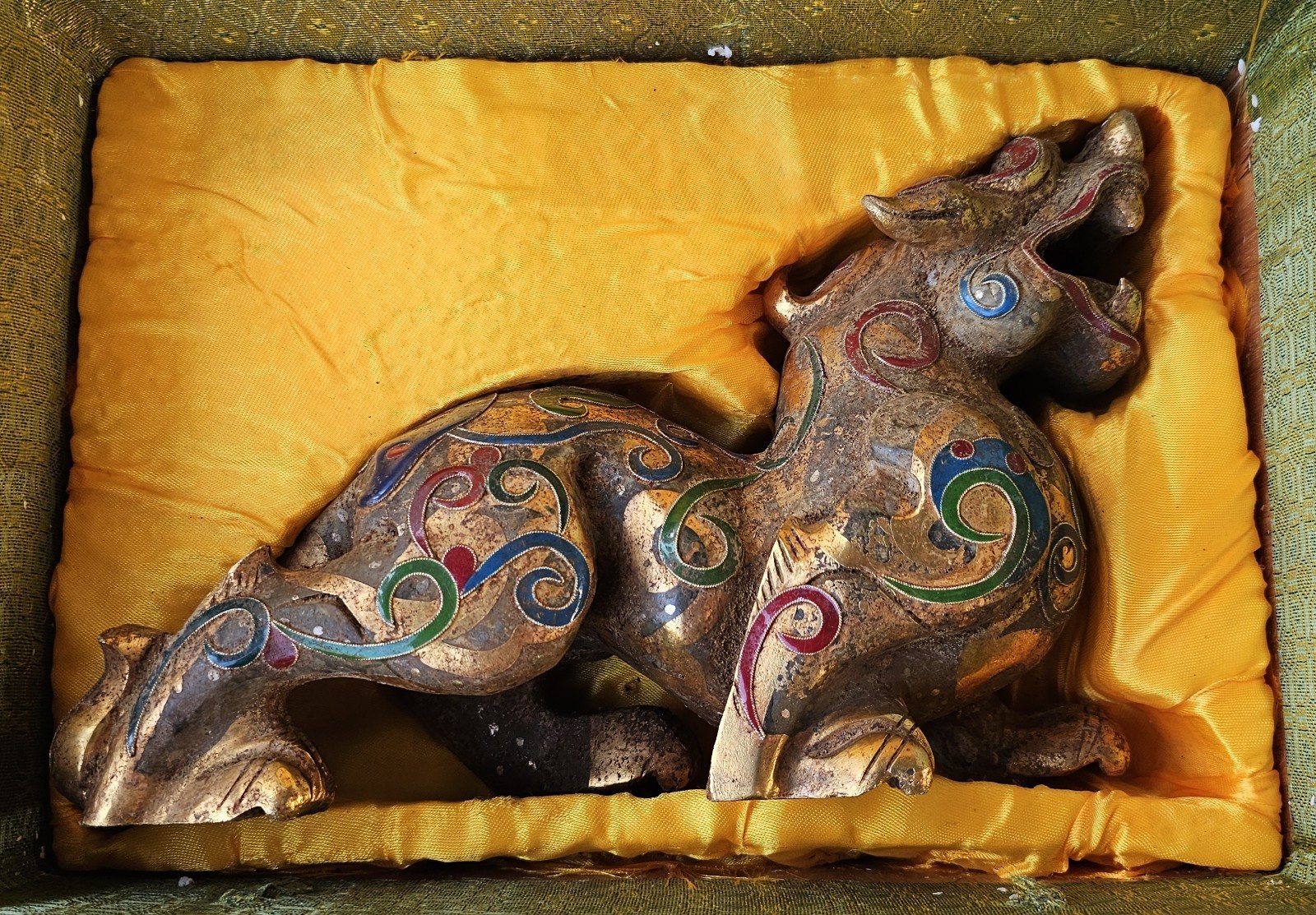 Tang Dynasty, An Extremely Rare Gilt Statue, Antique Cultural Art!!!