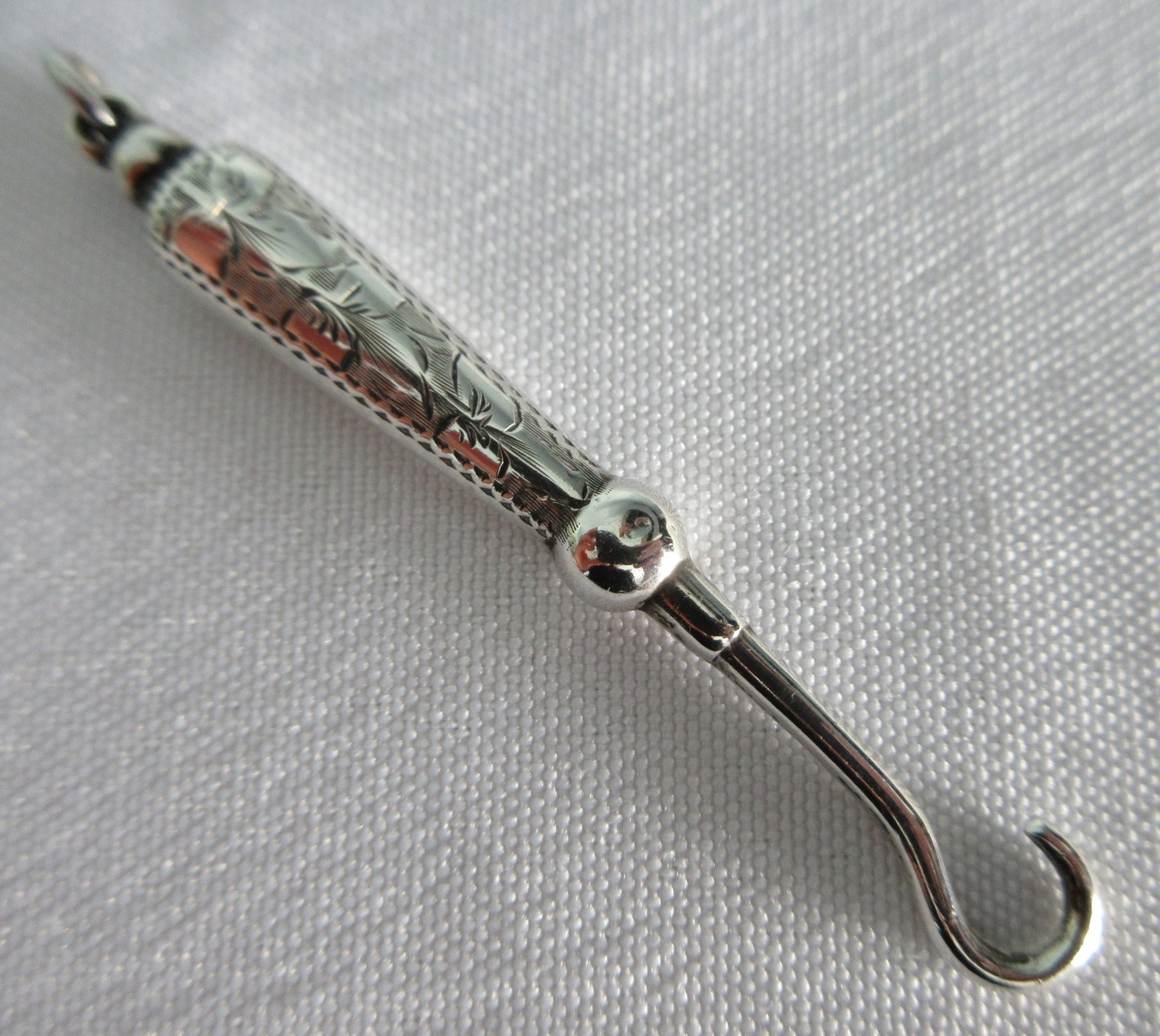 Antique Button Hook Miniature Edwardian Silver Chatelaine Glove Hallmarked c1900