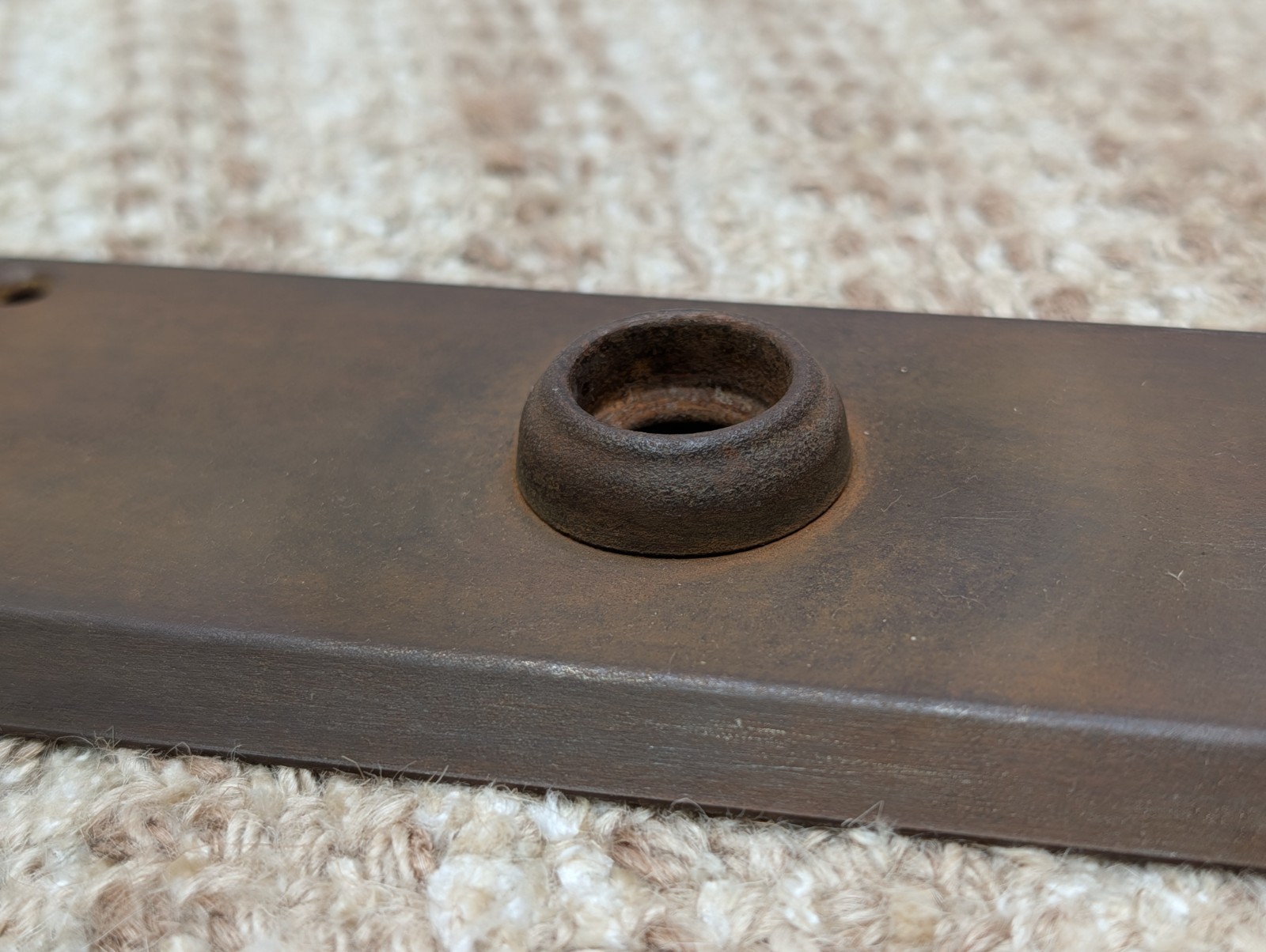 2 3/4″ x 10″ Antique Stamped Steel Door Knob Plate