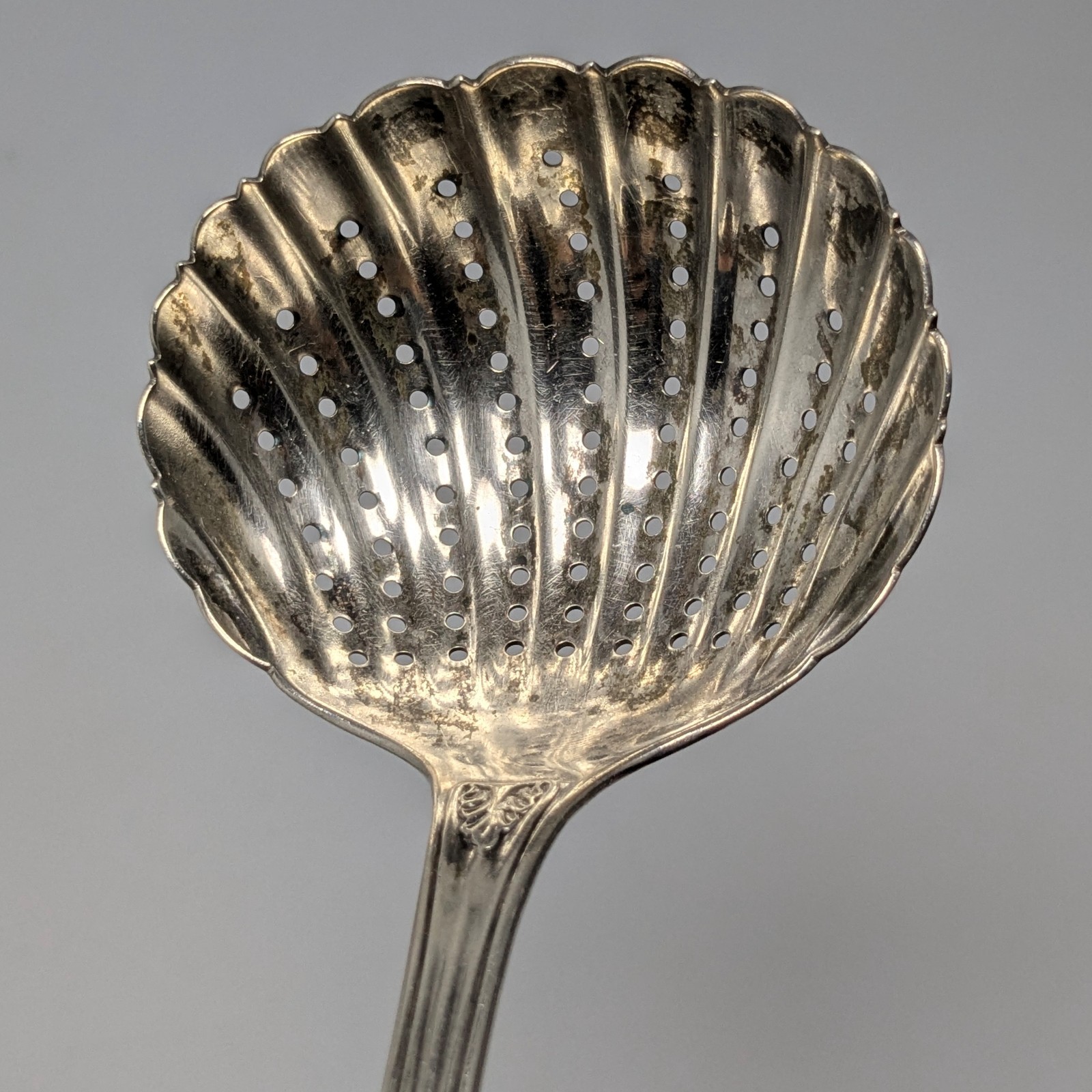 Tiffany & Co Coin Silver 1847 Patent Antique Sugar Sifter Ladle Monogrammed