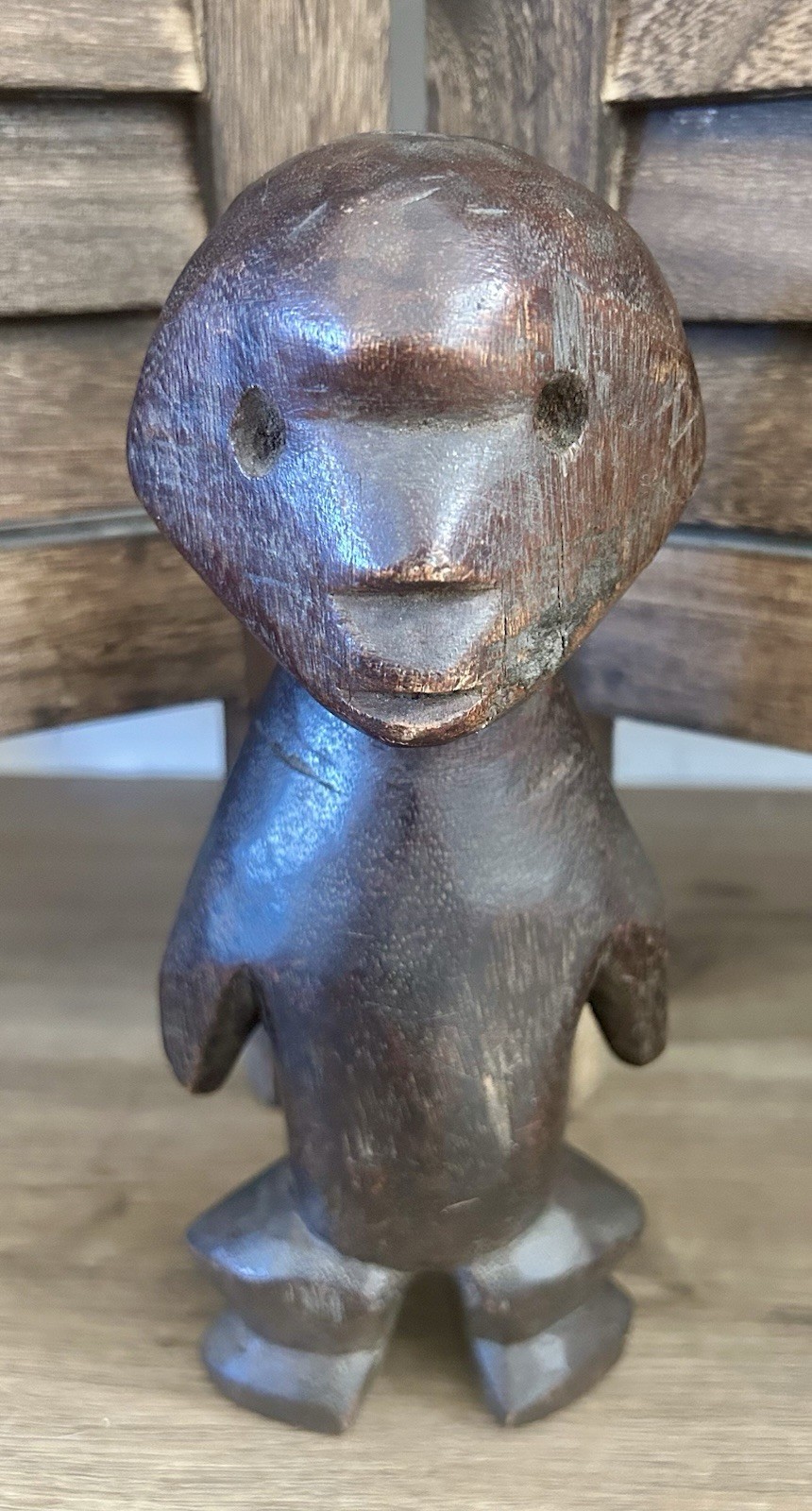 Vintage Azande Standing Figure Wood Carving Congo African Tribal Art Sculpture