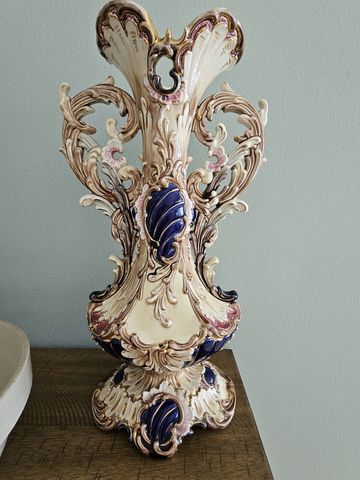 LARGE Eichwald Majolica Vase